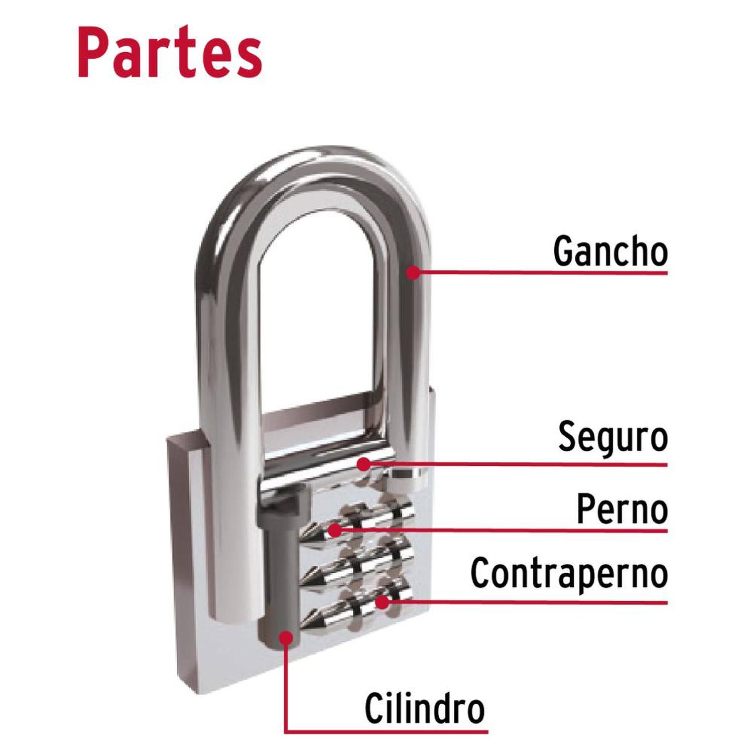 CANDADO DE HIERRO ARCO CORTO 63 MM CON LLAVE TRADICIONAL NIVEL 5 HERMEX 43801 - 4
