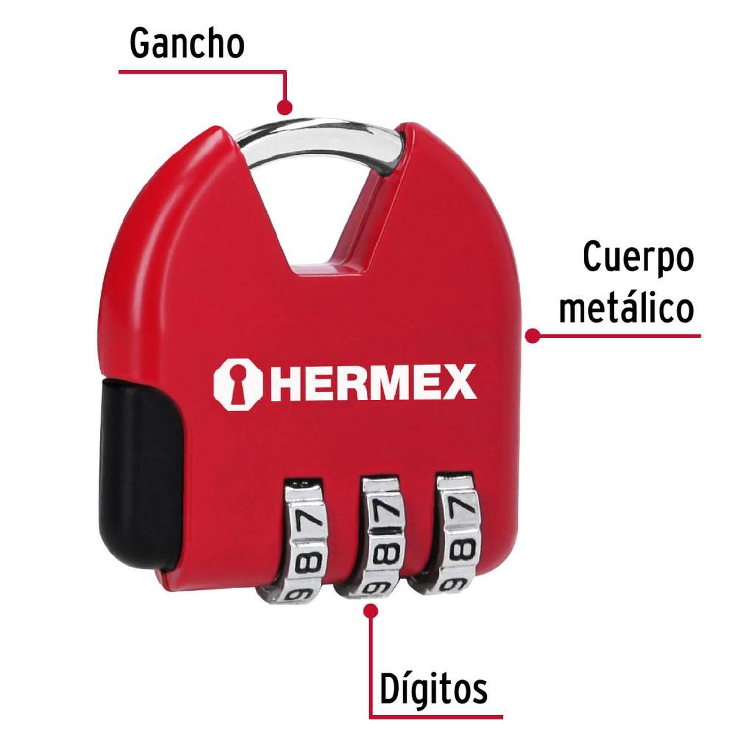 CANDADO DE COMBINACION PARA MALETERO 36 MM NIVEL 1 HERMEX 43351 - 4