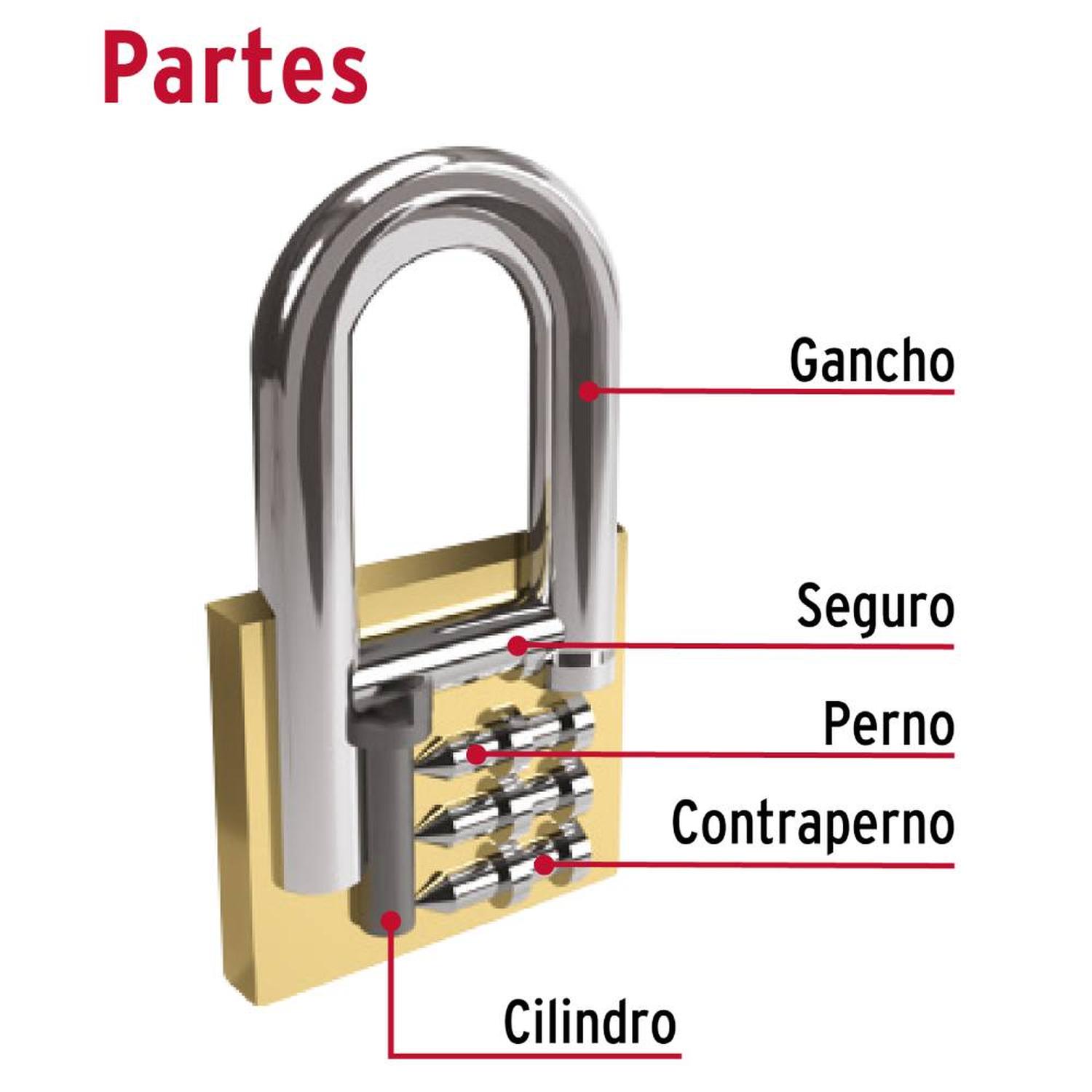 CANDADO DE HIERRO 30 MM ARCO CORTO CON LLAVE TRADICIONAL NIVEL 2 HERMEX 23522 - 4