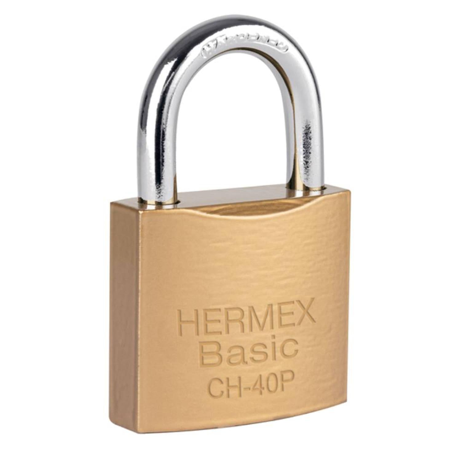 CANDADO DE HIERRO 40 MM ARCO CORTO CON LLAVE TRADICIONAL NIVEL 2 HERMEX 23518 - 1