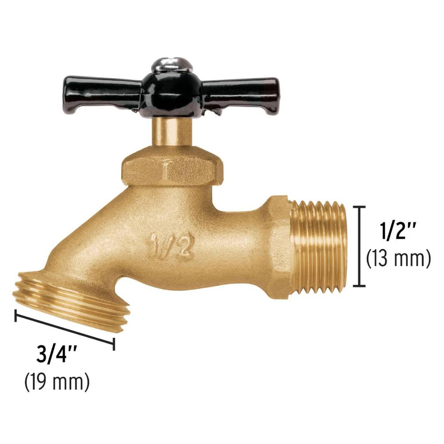 LLAVE DE LATON PARA JARDIN ENT 1/2' SAL 3/4' PRETUL 22146 - 3