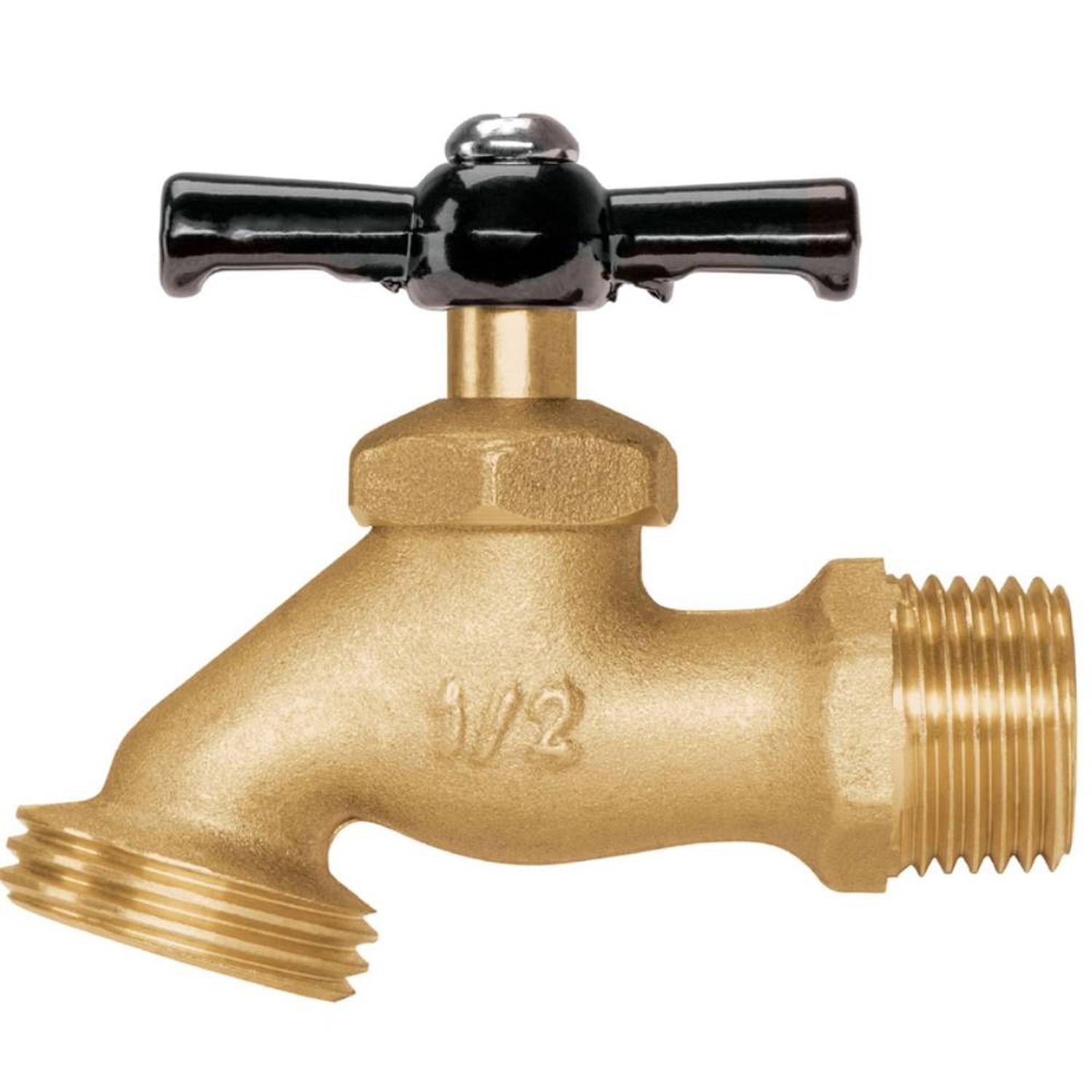 LLAVE DE LATON PARA JARDIN ENT 1/2' SAL 3/4' PRETUL 23145 - 1