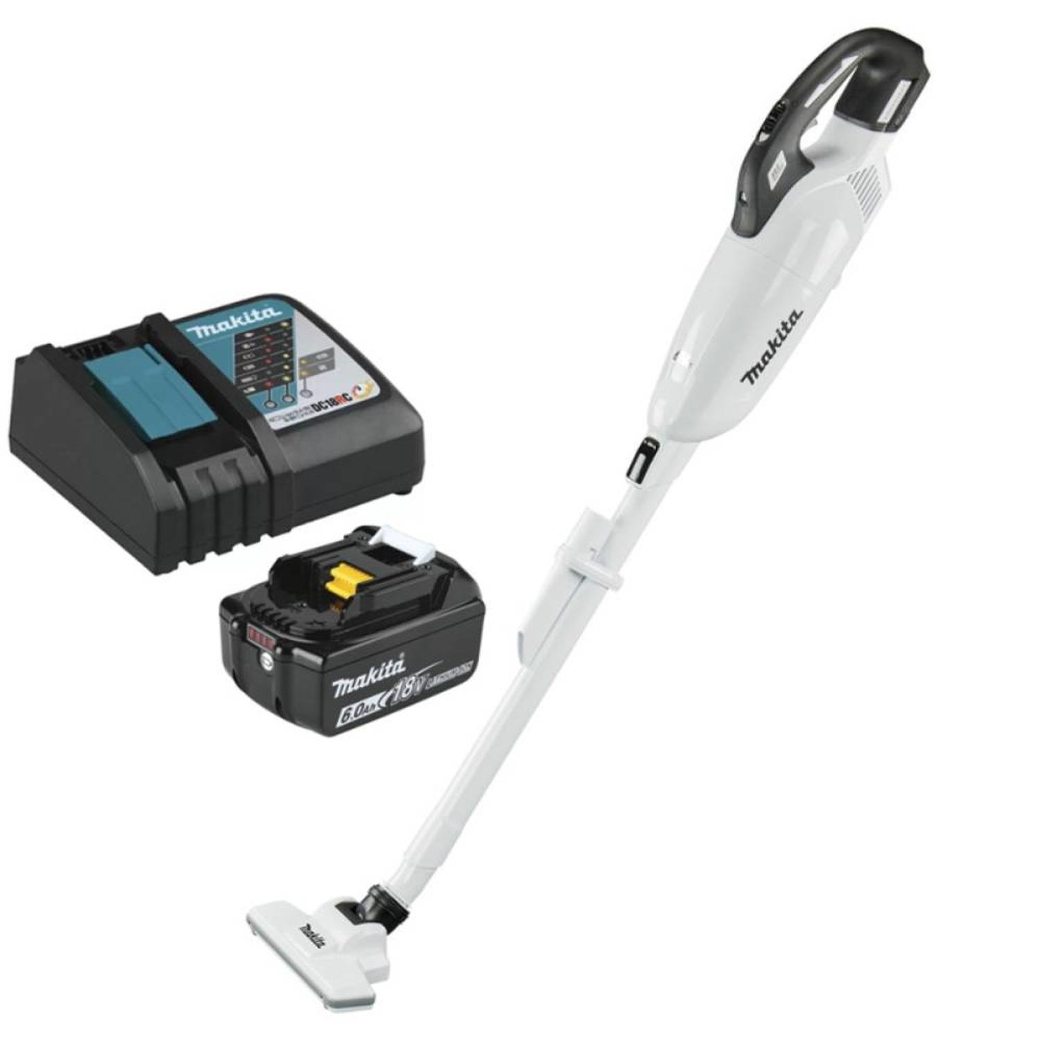 ASPIRADORA DE SUELO BLANCA18V 4VEL 730ML 1 BATERIA 6,0 AH Y CARGADOR MAKITA DCL283FZW-6.0 - 1