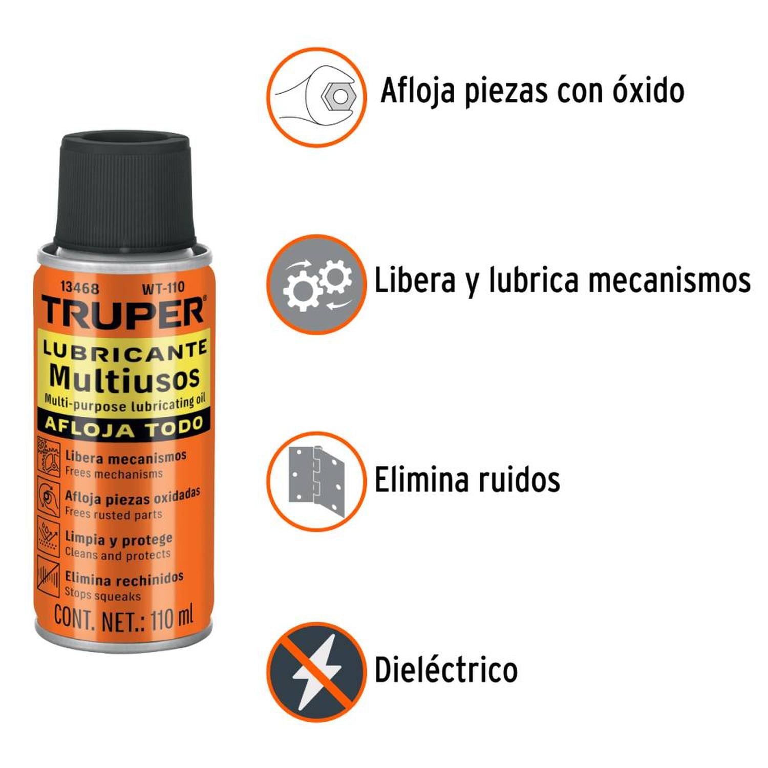 ACEITE AFLOJATODO EN AEROSOL 110 ML (4 OZ) TRUPER 13468 - 2