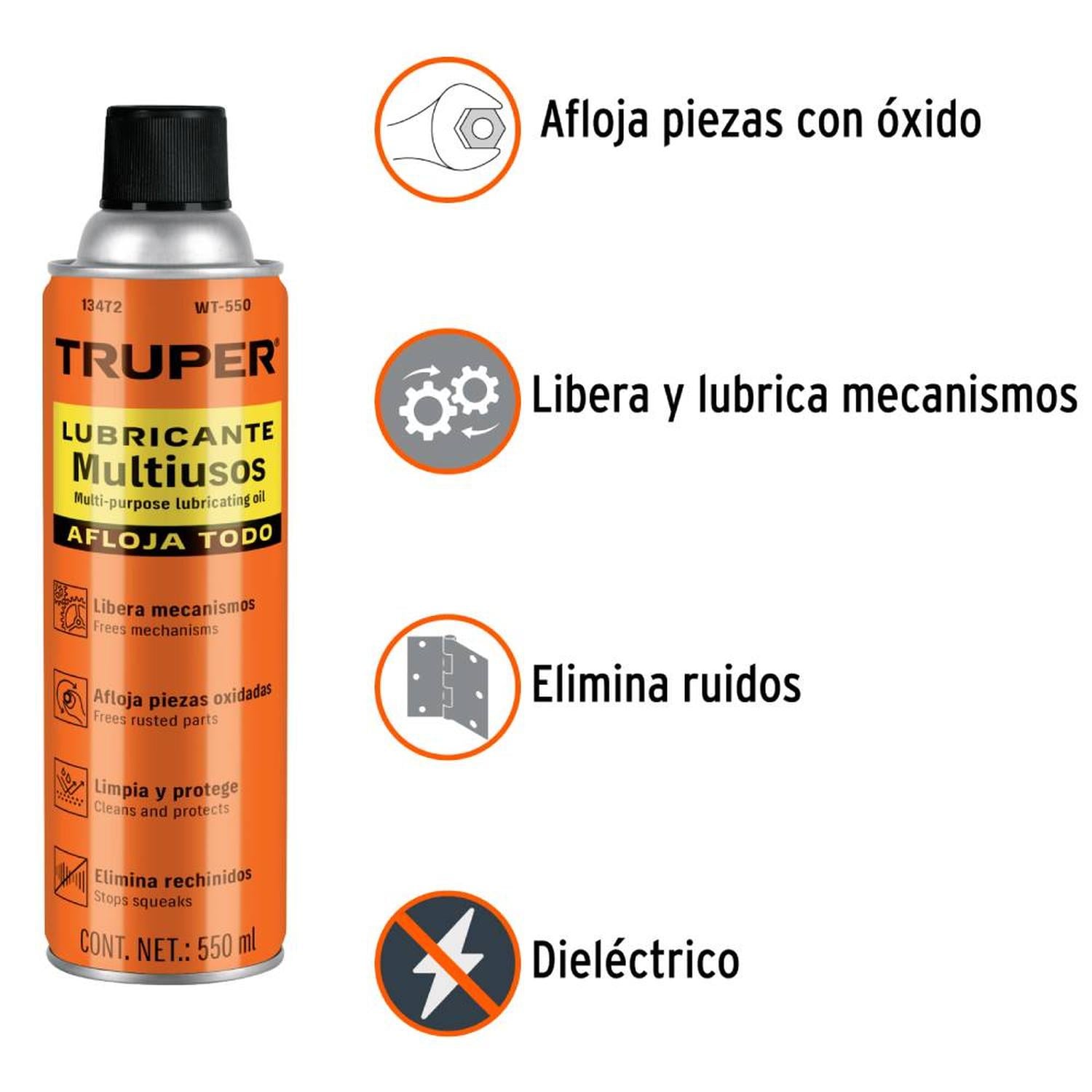 ACEITE AFLOJATODO EN AEROSOL 550 ML (19 OZ) TRUPER 13472 - 2
