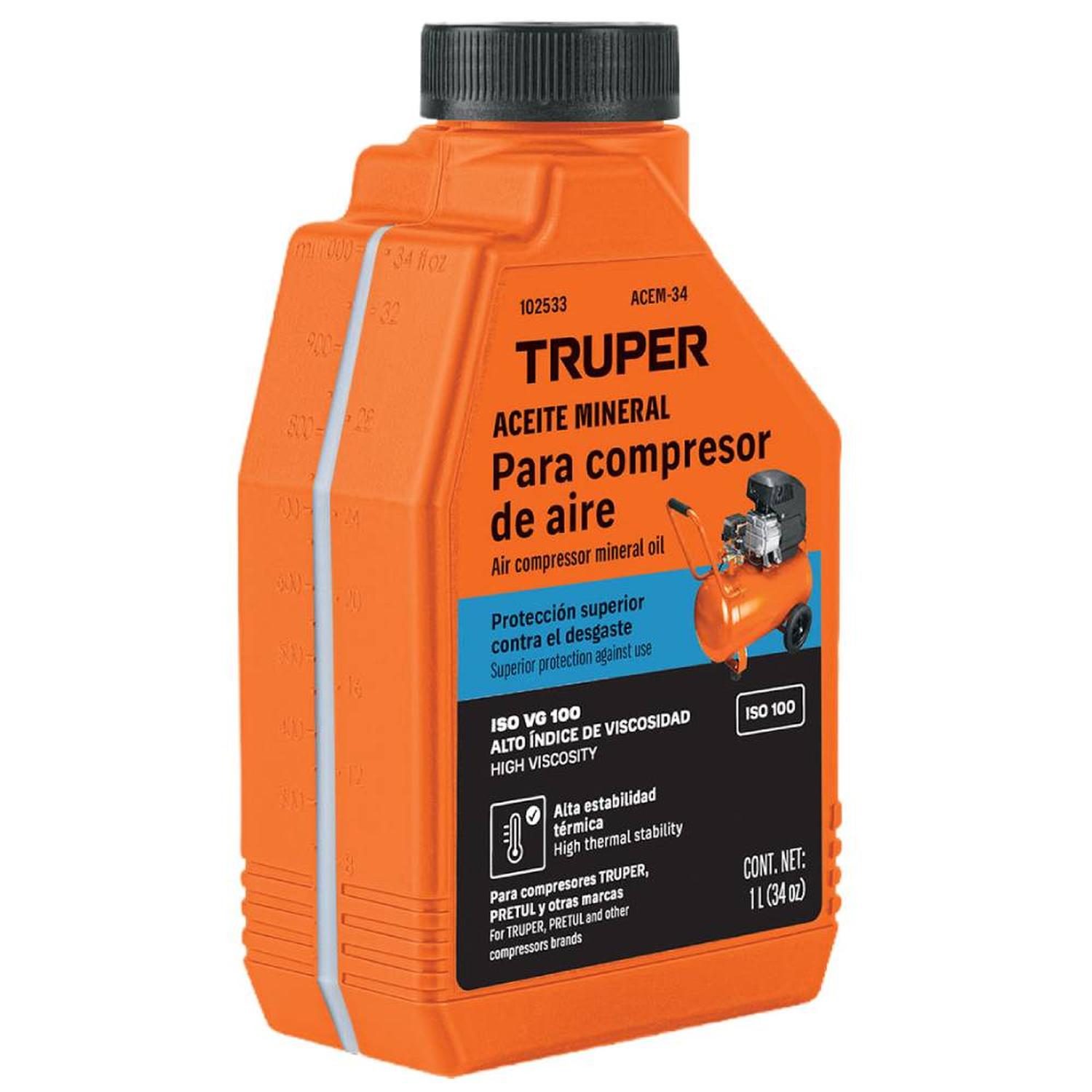 ACEITE MINERAL PARA COMPRESOR 1000 ML (34 OZ) TRUPER 102533 - 1