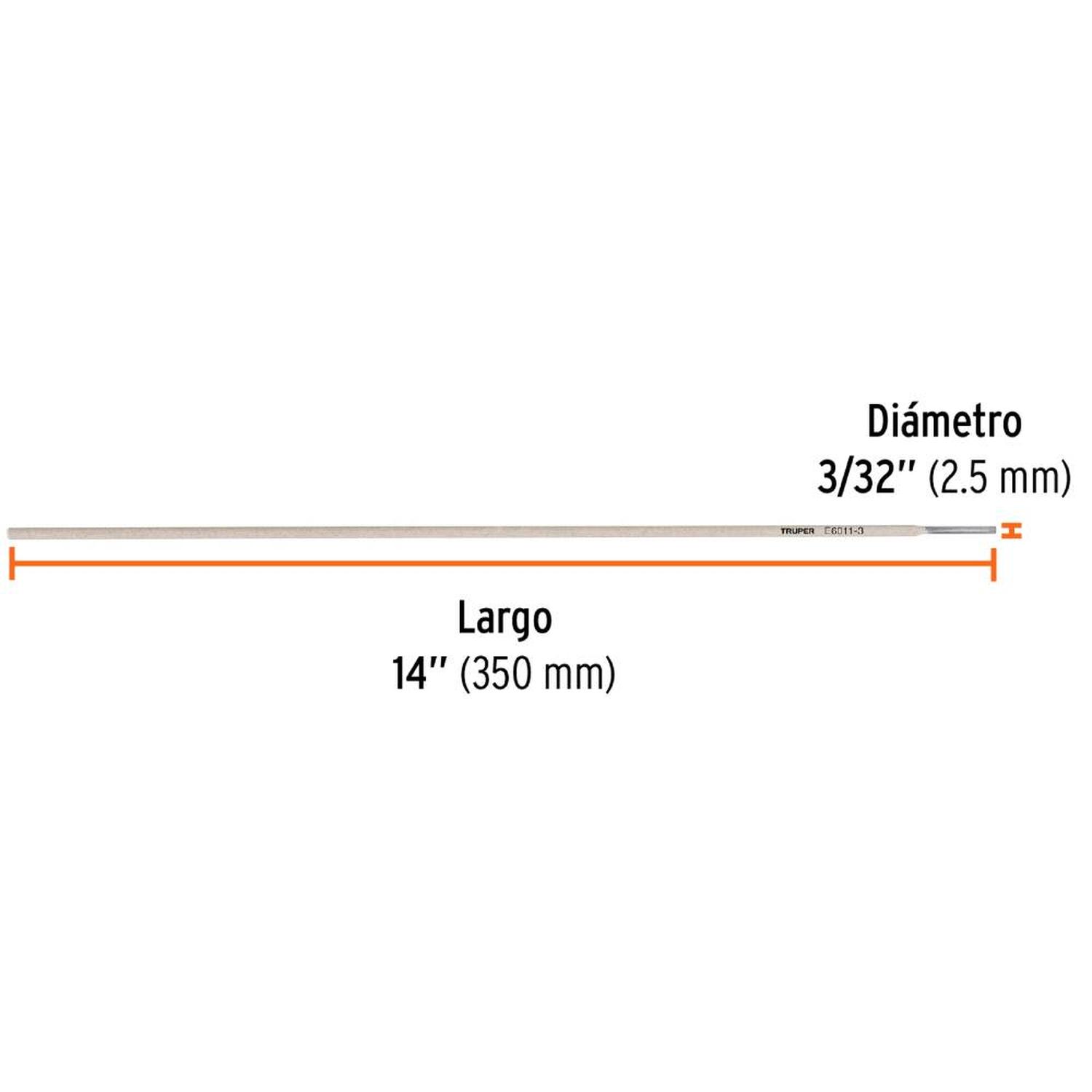 ELECTRODO PARA SOLDAR 6011 DE 3/32' PARA ACERO AL CARBONO 1 KG TRUPER 101534 - 2