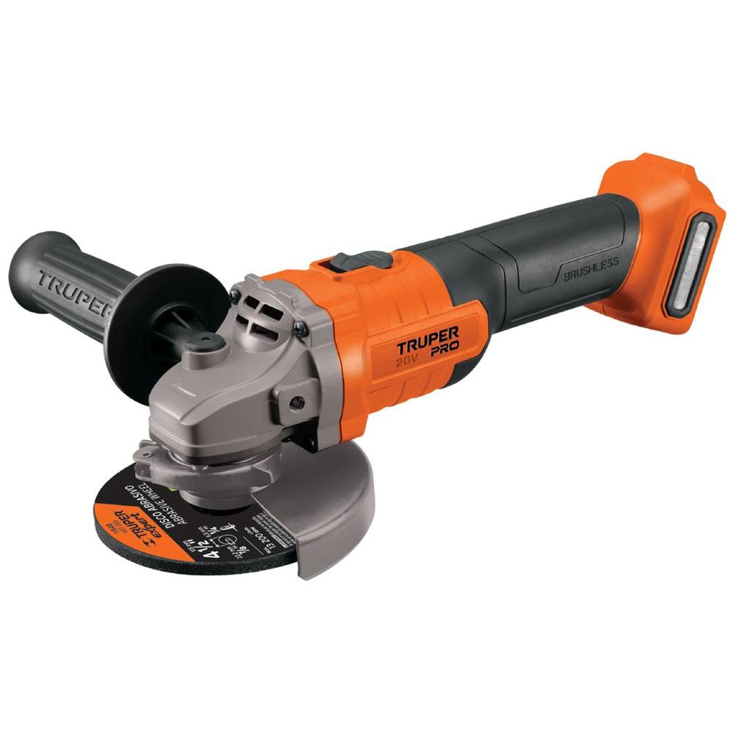 AMOLADORA ANGULAR 4 1/2' 20V BRUSHLESS BARETOOL 7200RPM TRUPER 103255 - 1