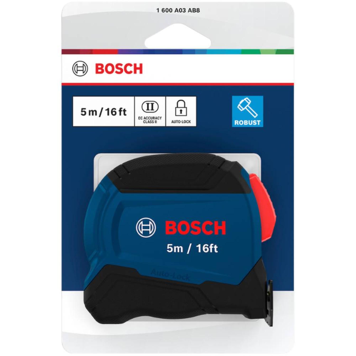 WINCHA 5 METROS X 27 MM AUTOLOCK BOSCH 1600.A03.AB8-000 - 1