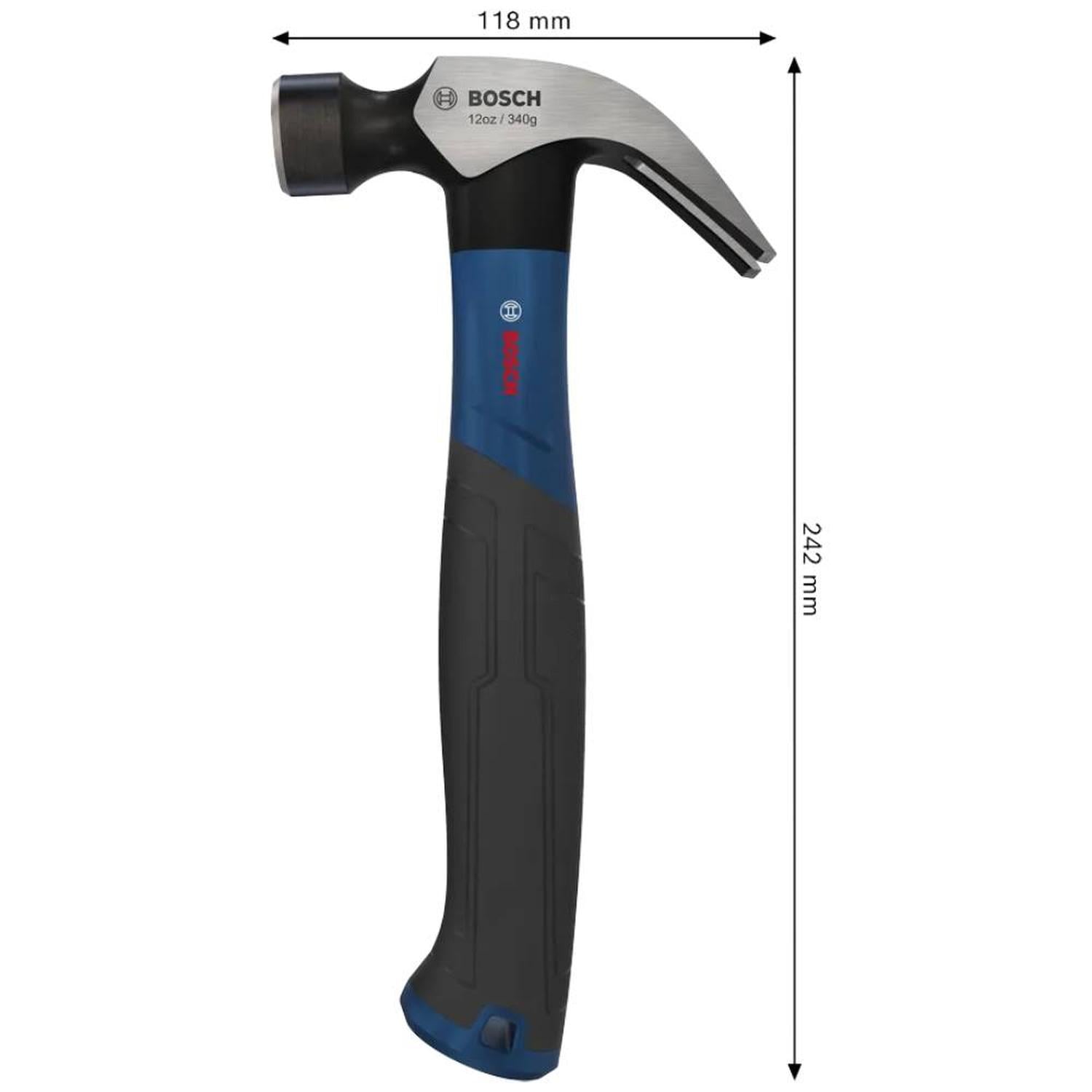 MARTILLO DE UÑA CURVA 12 OZ BOSCH 1600.A03.AK8-000 - 2