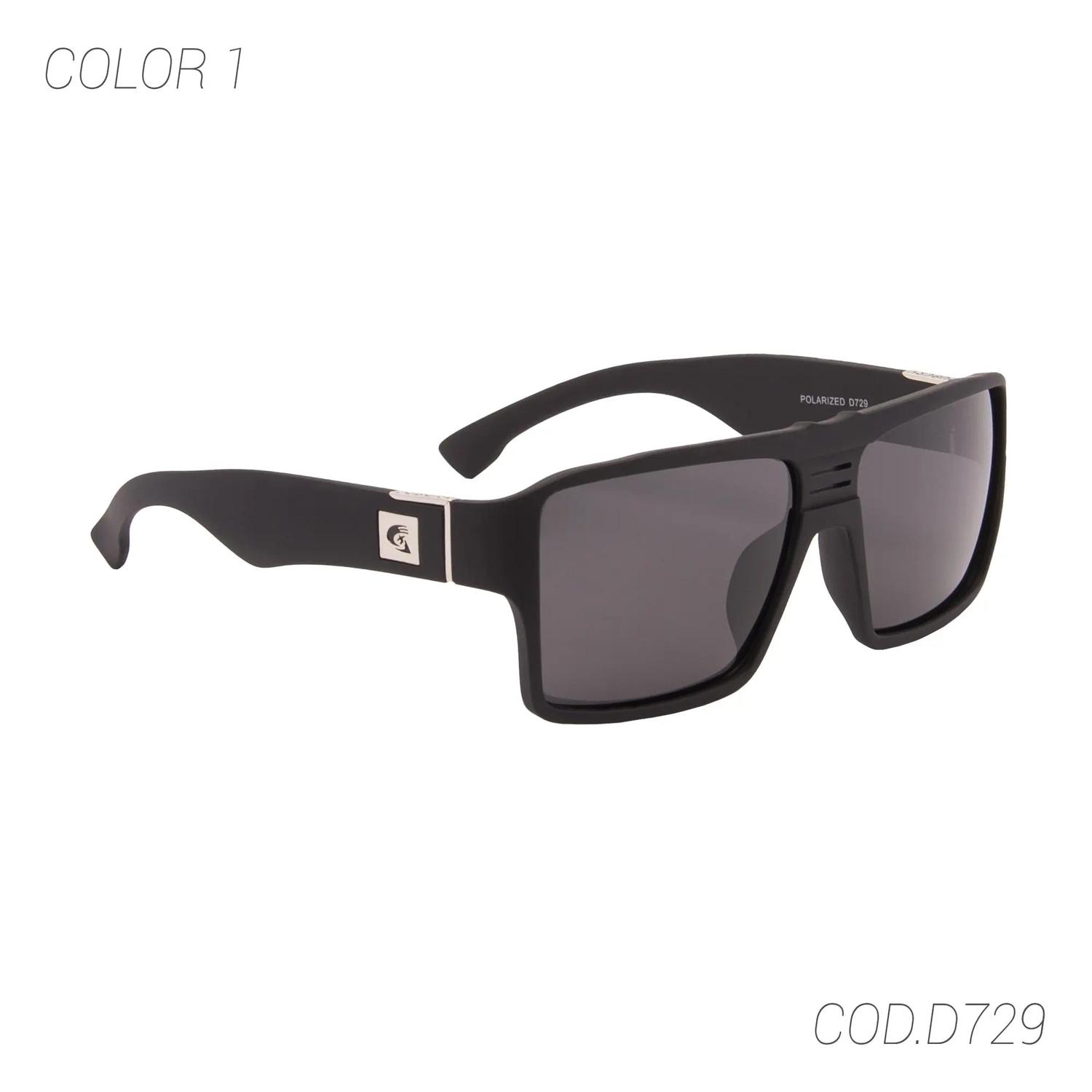 LENTES DE SOL POLARIZADOS UNISEX D729 DUBERY NEGRO Y MARRÓN 1016031 TAMAÑO TALLA ÚNICA - 3