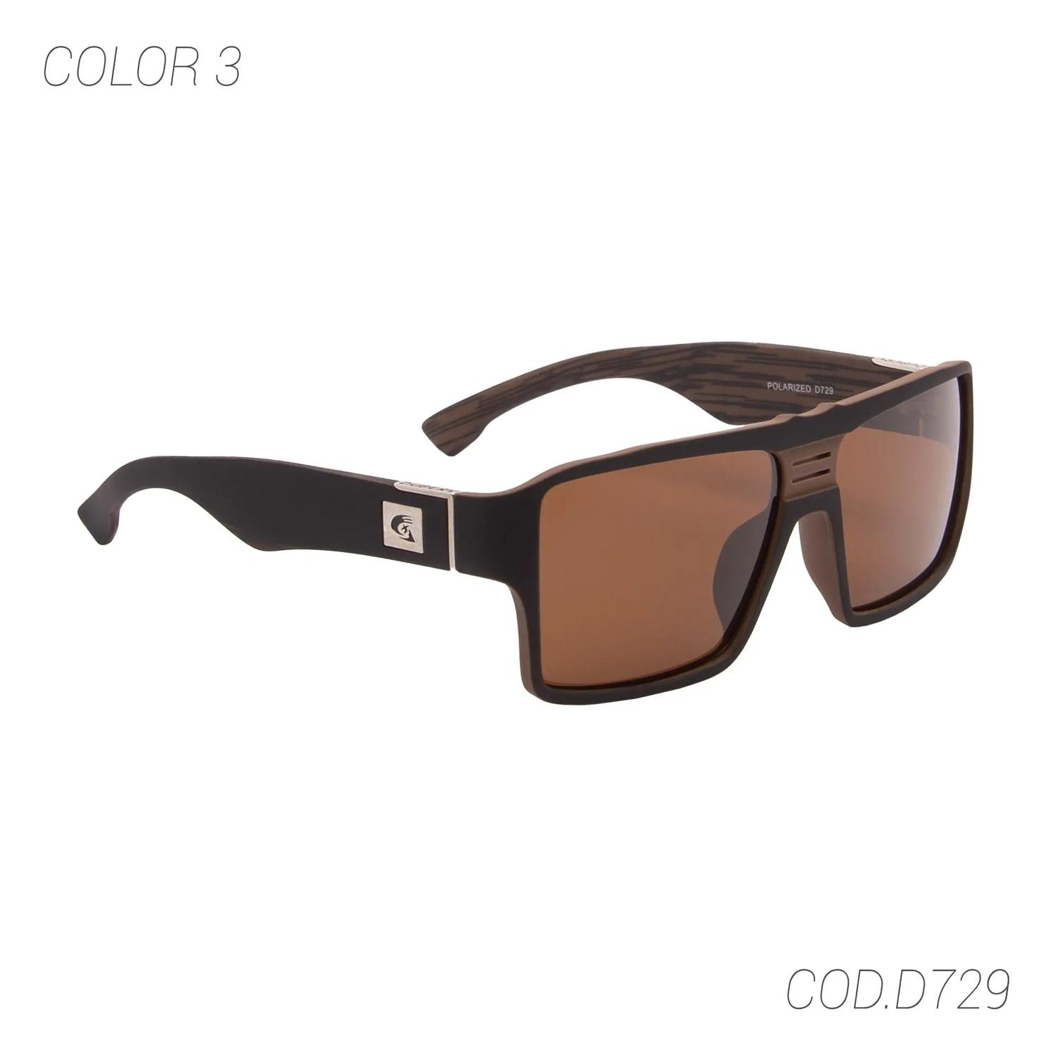 LENTES DE SOL POLARIZADOS UNISEX D729 DUBERY NEGRO Y MARRÓN 1016031 TAMAÑO TALLA ÚNICA - 4