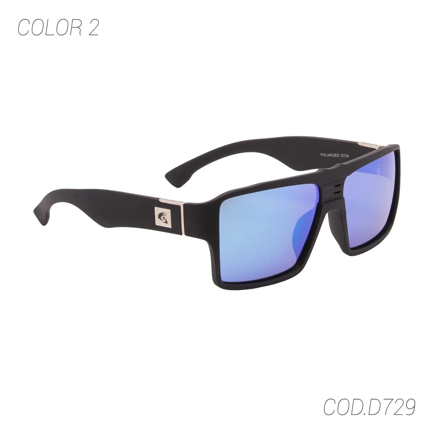 LENTES DE SOL POLARIZADOS UNISEX D729 DUBERY NEGRO Y MARRÓN 1016031 TAMAÑO TALLA ÚNICA - 5