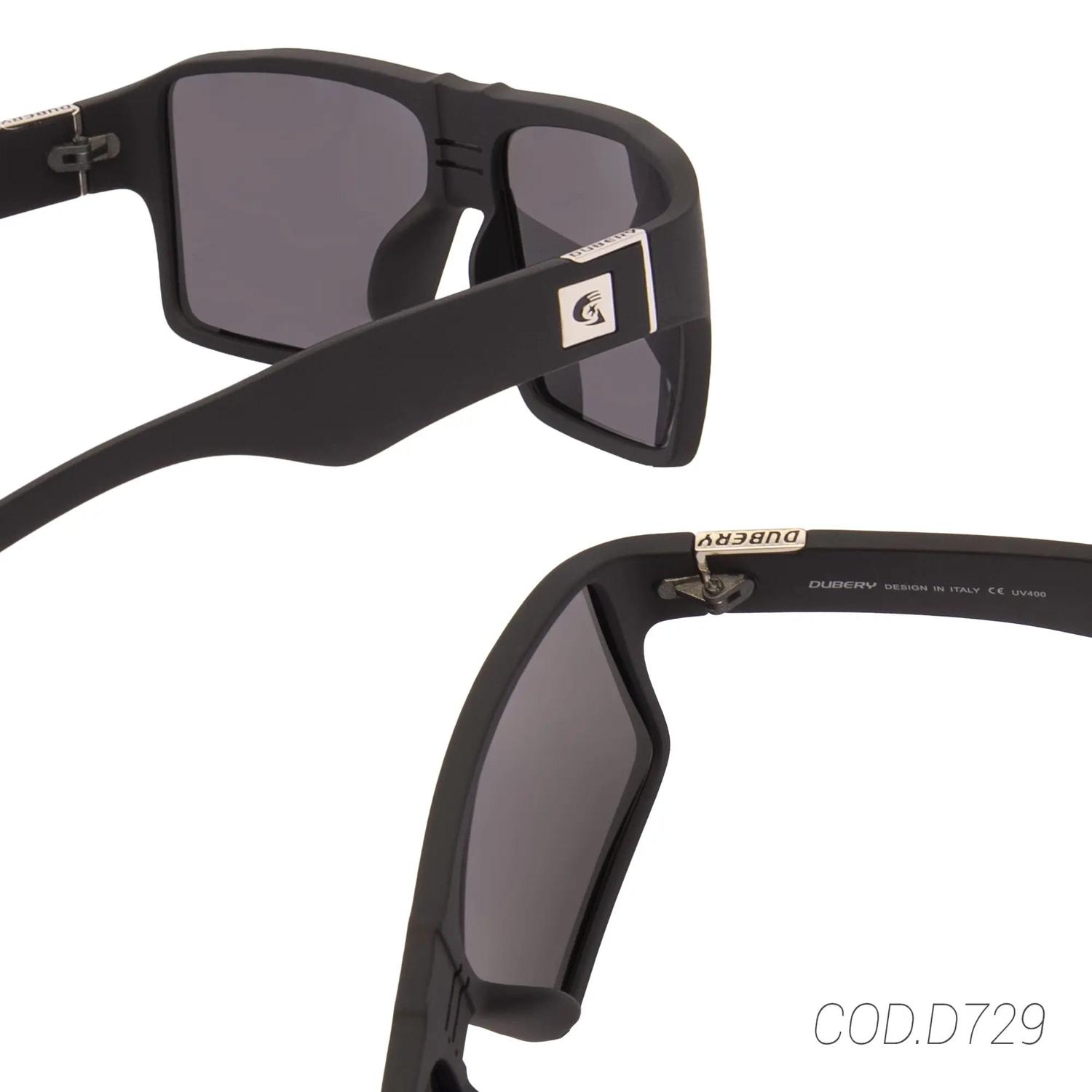 LENTES DE SOL POLARIZADOS UNISEX D729 DUBERY NEGRO Y MARRÓN 1016031 TAMAÑO TALLA ÚNICA - 6
