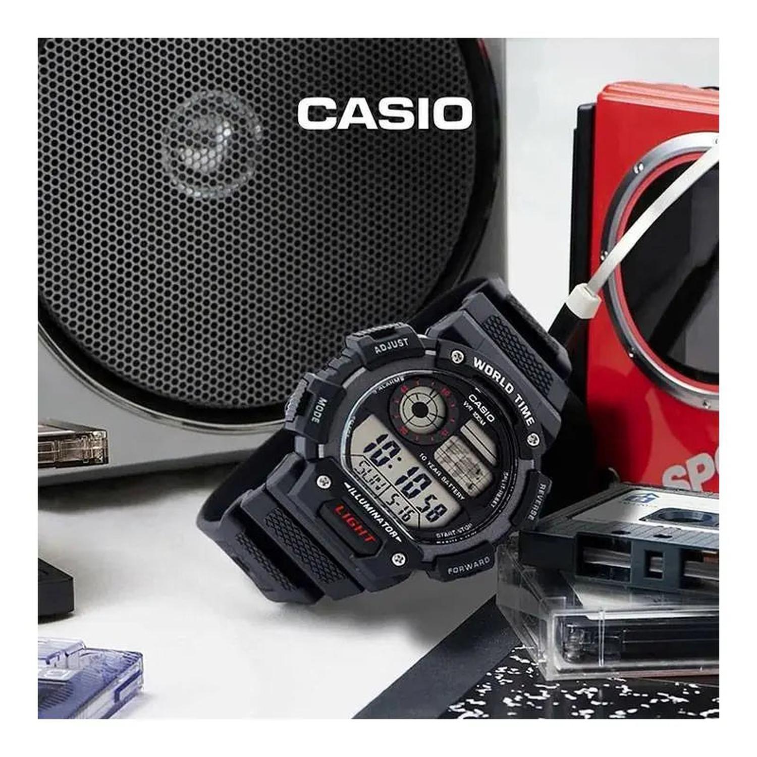 RELOJ CASIO HOMBRE ANÁLOGO ACUATICO AE-1400WH-1A - 7