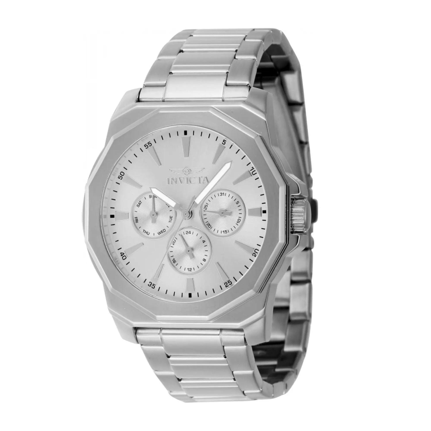 RELOJ ANALOGICO HOMBRE 46843 INVICTA PLATEADO CLASICO - 1