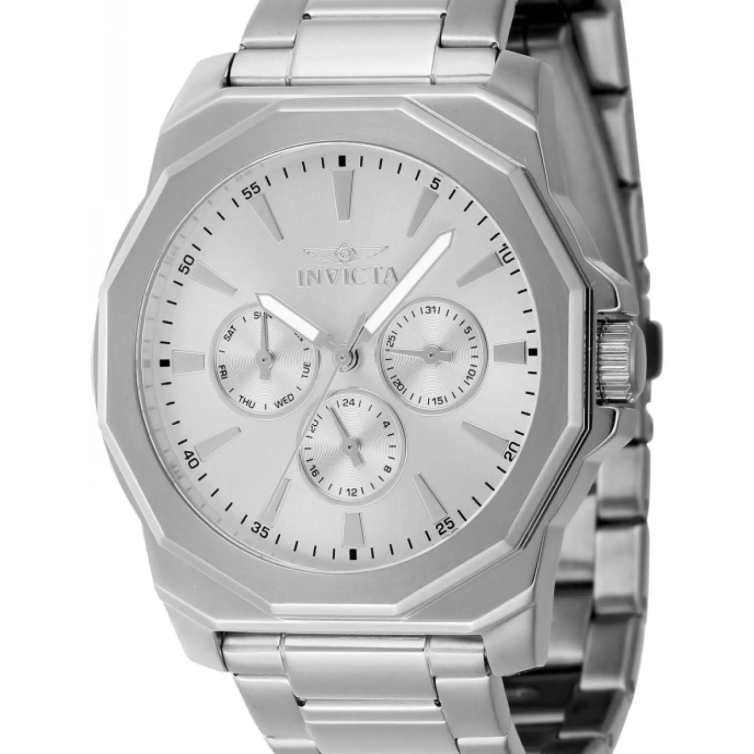 RELOJ ANALOGICO HOMBRE 46843 INVICTA PLATEADO CLASICO - 2
