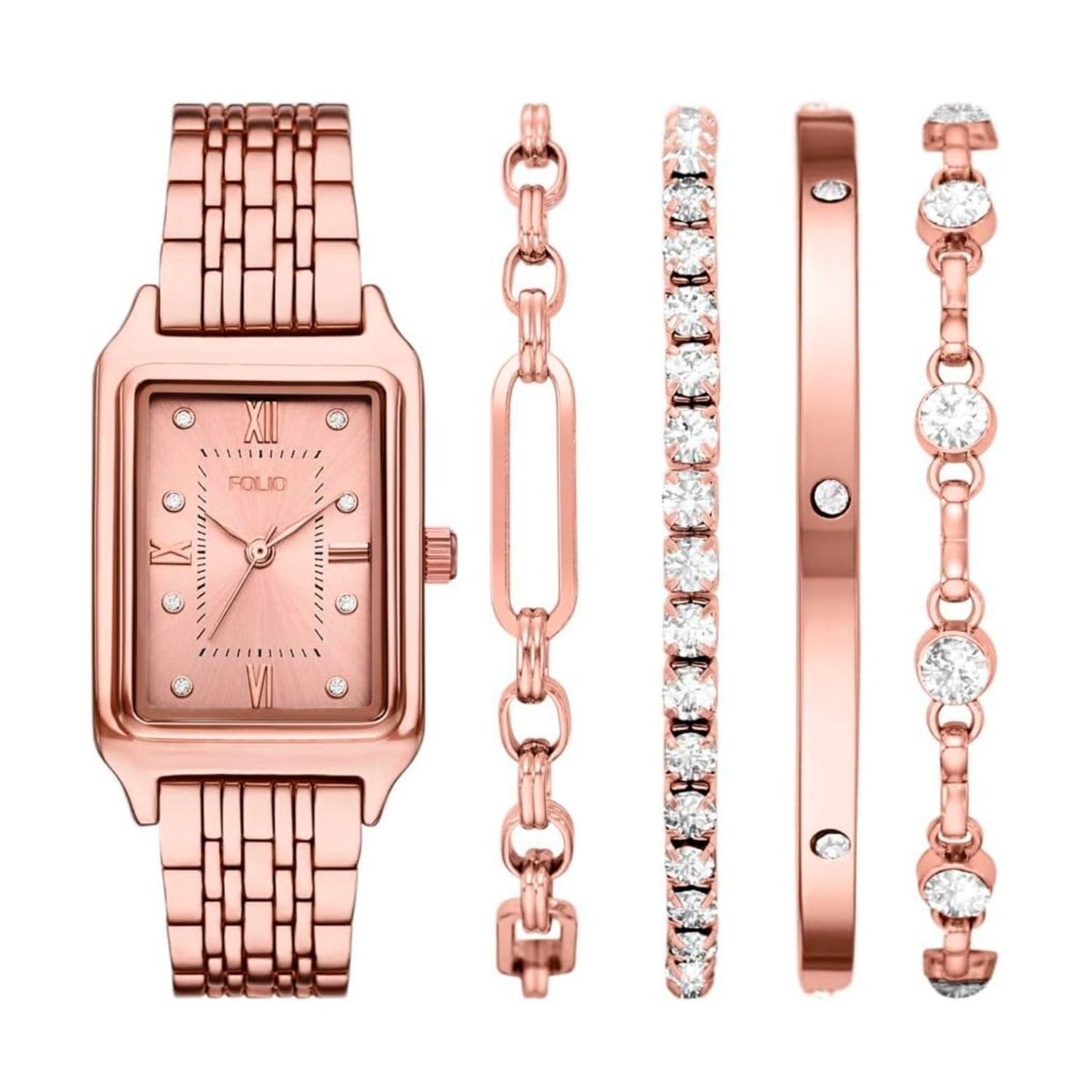 RELOJ ANALOGICO MUJER FMDFL2085 FOLIO + SET DE PULSERAS ORO ROSA 1032405 - 1