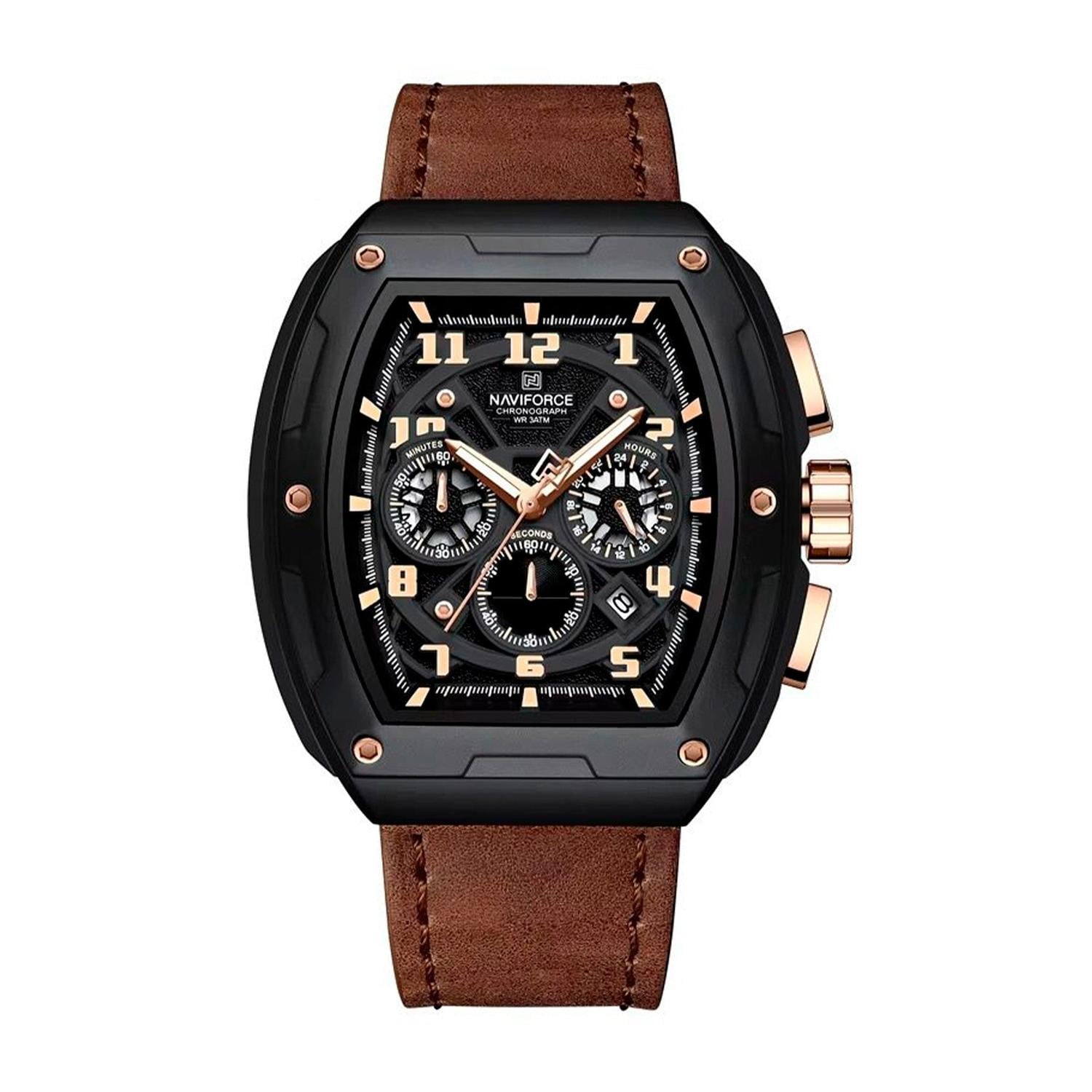 RELOJ ANALOGICO HOMBRE NF8053 B/RG/BN NAVIFORCE MARRÓN 1032805 - 1