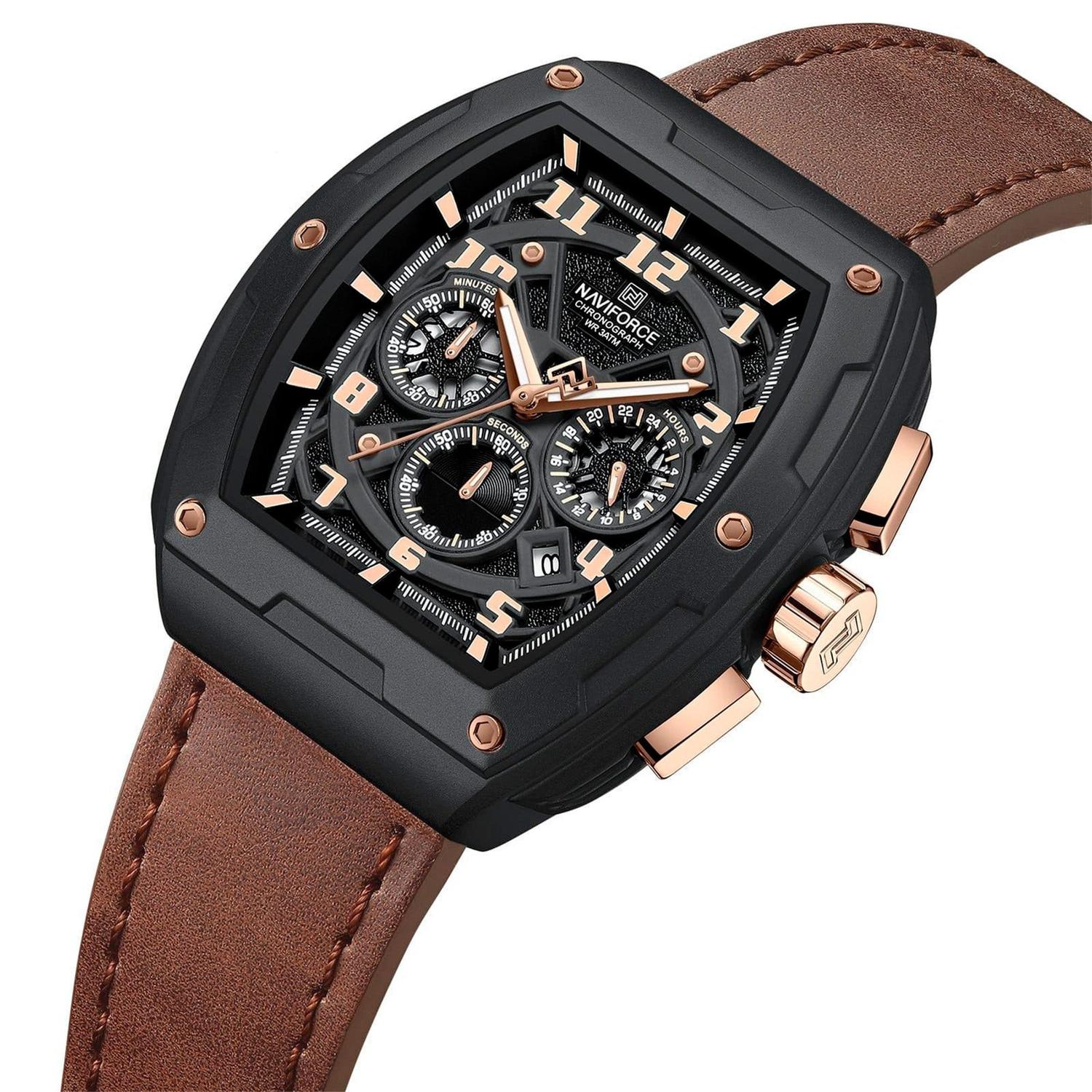 RELOJ ANALOGICO HOMBRE NF8053 B/RG/BN NAVIFORCE MARRÓN 1032805 - 2