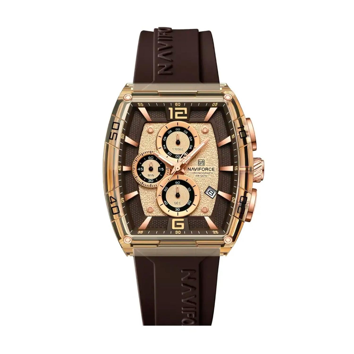 RELOJ ANALOGICO HOMBRE NF6101 RG/Y/CE NAVIFORCE MARRÓN 1032817 - 1