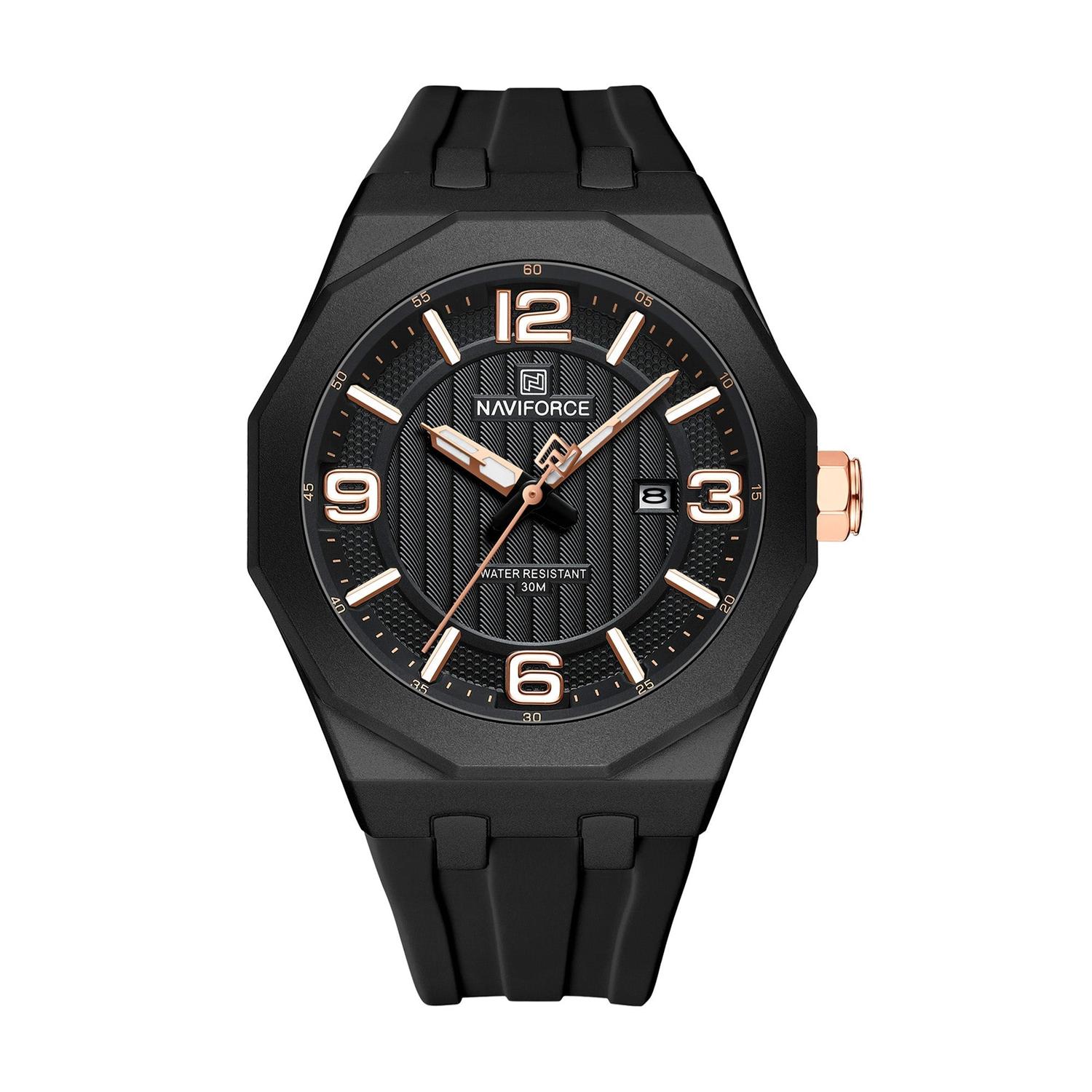 RELOJ ANALOGICO HOMBRE NF8079 B/RG/B NAVIFORCE NEGRO 1032793 - 1