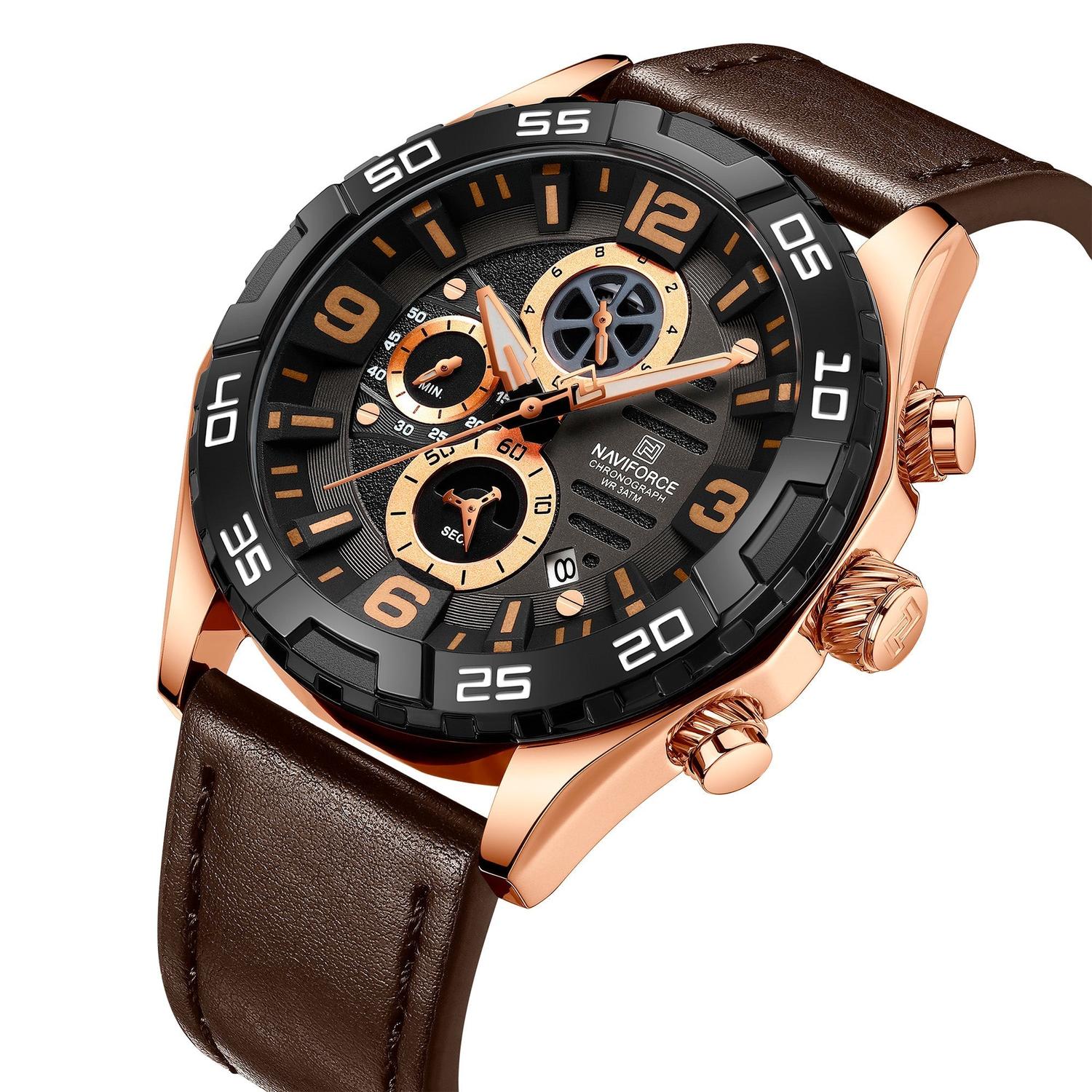 RELOJ ANALOGICO HOMBRE NF8043 RGBDBN NAVIFORCE MARRÓN 1032828 - 2