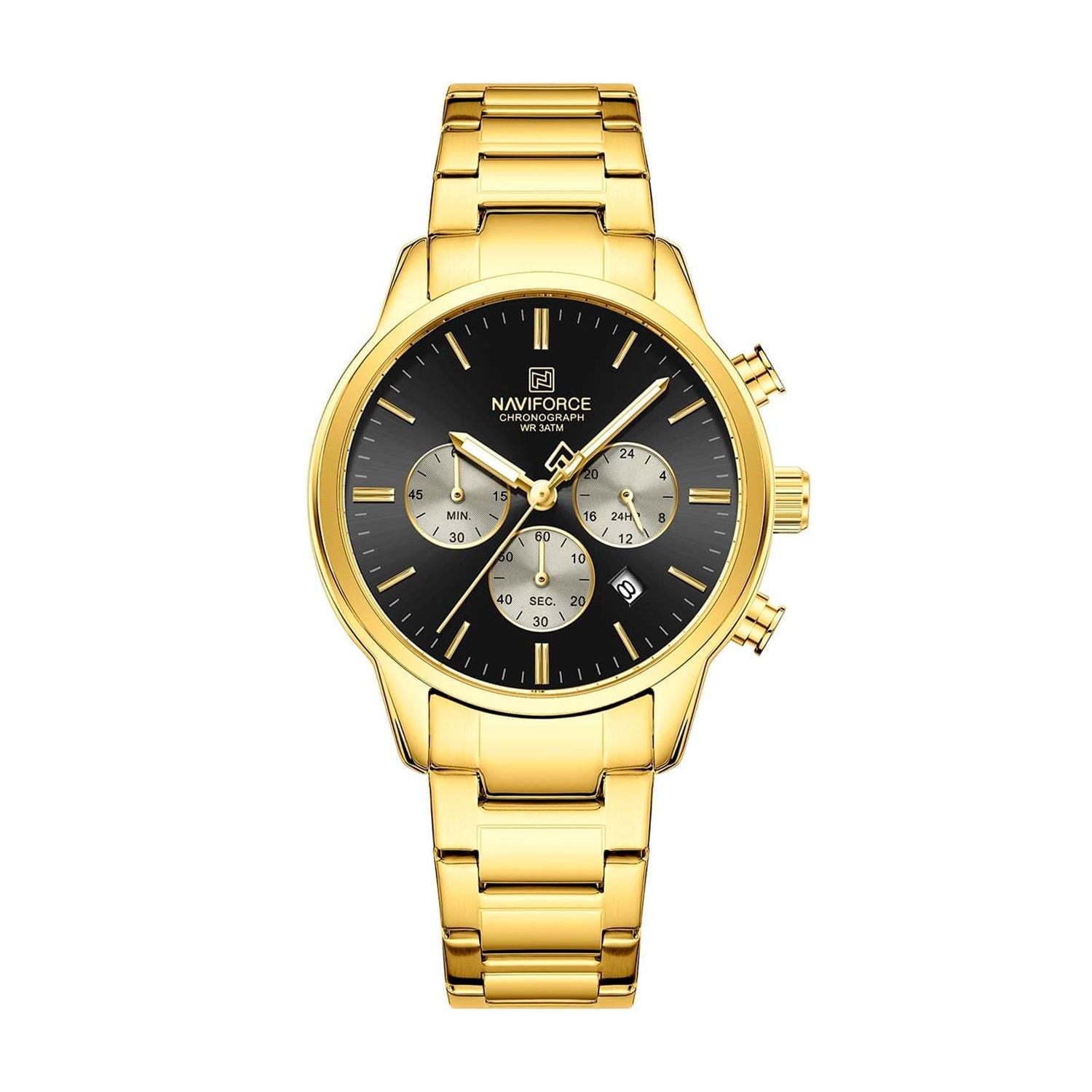 RELOJ ANALOGICO HOMBRE NF8076 G/B/G NAVIFORCE DORADO 1032798 - 1