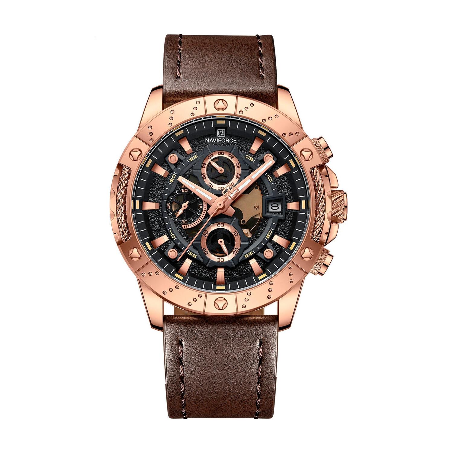 RELOJ ANALOGICO HOMBRE NF8055 RG/BD/BN NAVIFORCE MARRÓN 1032834 - 1