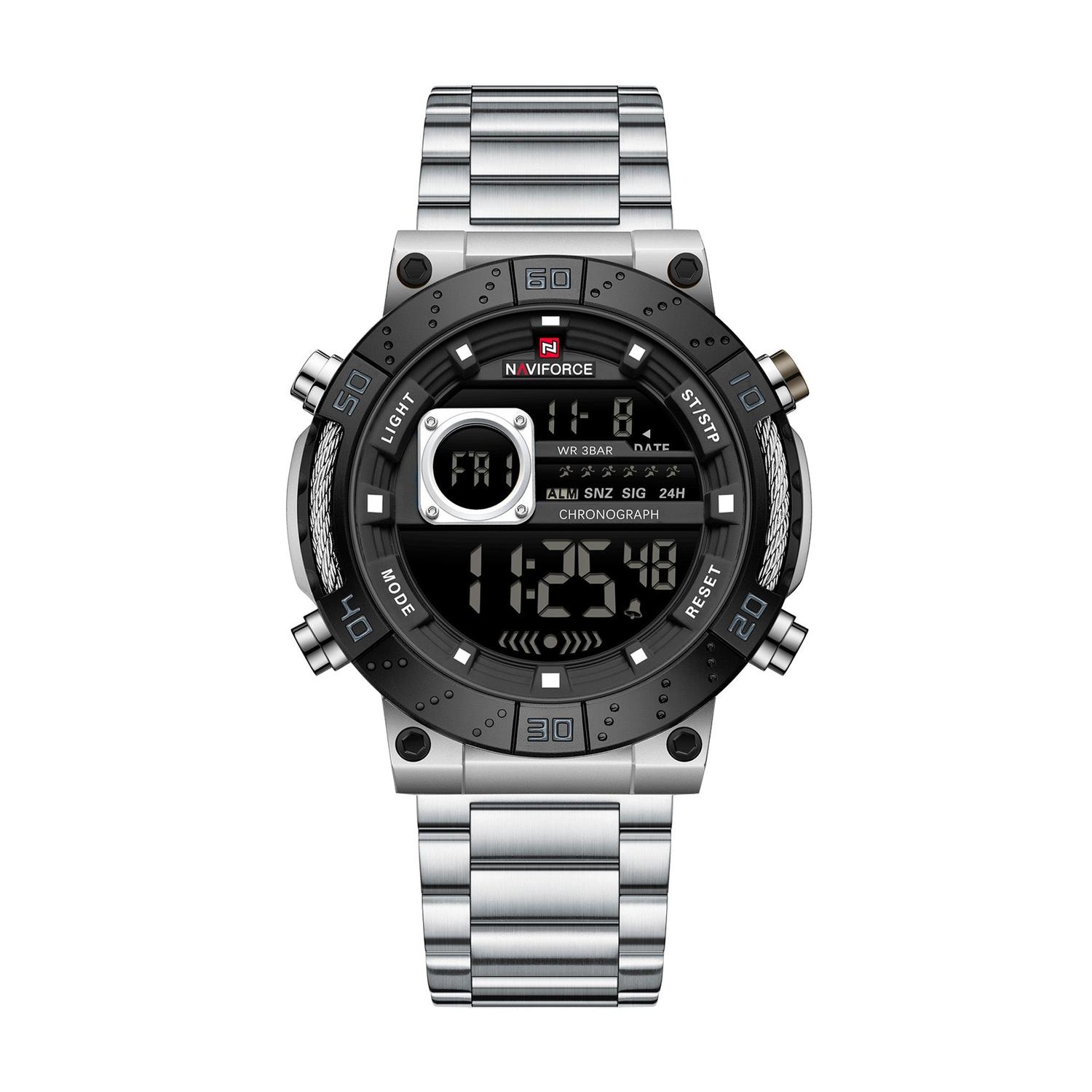 RELOJ DIGITAL HOMBRE NF9241S S/B/S NAVIFORCE PLATEADO 1032781 - 1