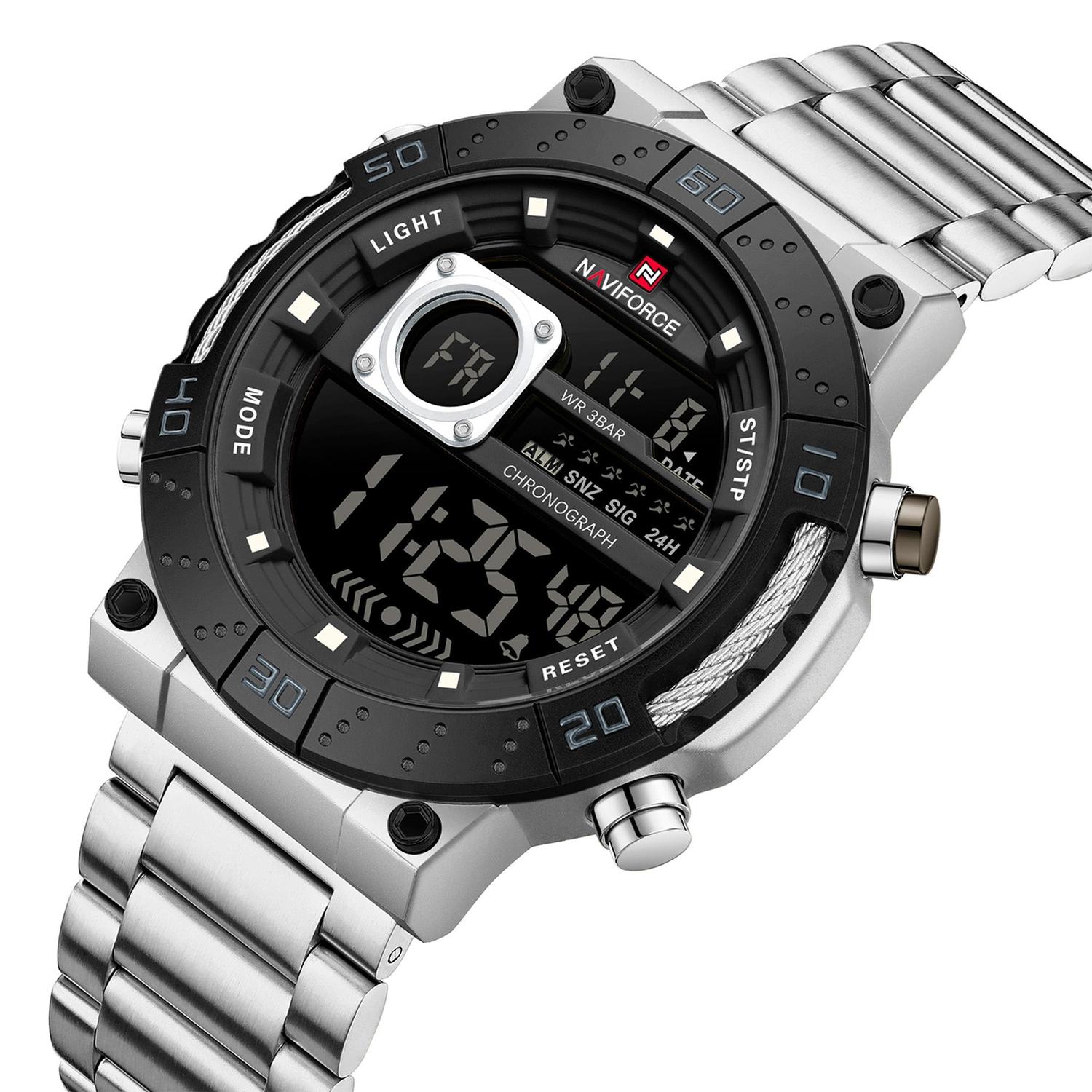 RELOJ DIGITAL HOMBRE NF9241S S/B/S NAVIFORCE PLATEADO 1032781 - 2