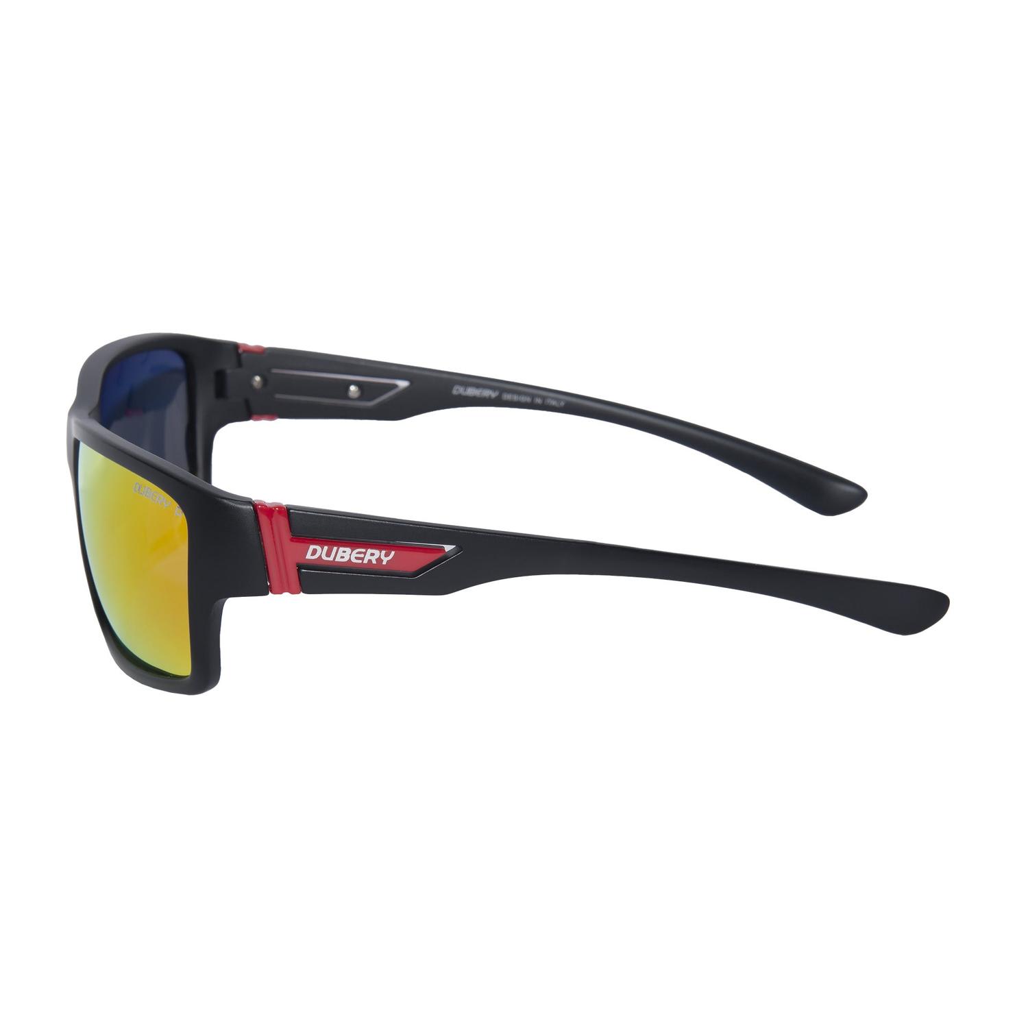 LENTES DE SOL POLARIZADO UNISEX D2071 DUBERY NEGRO/ROJO - 2