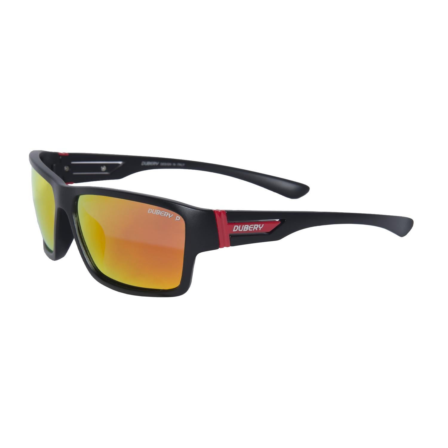 LENTES DE SOL POLARIZADO UNISEX D2071 DUBERY NEGRO/ROJO - 4