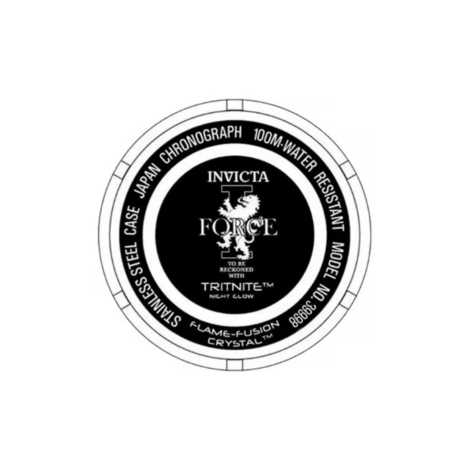 RELOJ ANALOGICO HOMBRE 39998 INVICTA I-FORCE NEGRO 1033222 - 5