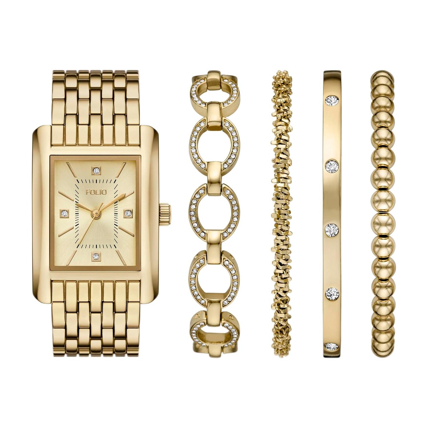 RELOJ ANALOGICO MUJER FMDFL2086 FOLIO + SET DE JOYERÍA DORADO 1033433 - 1