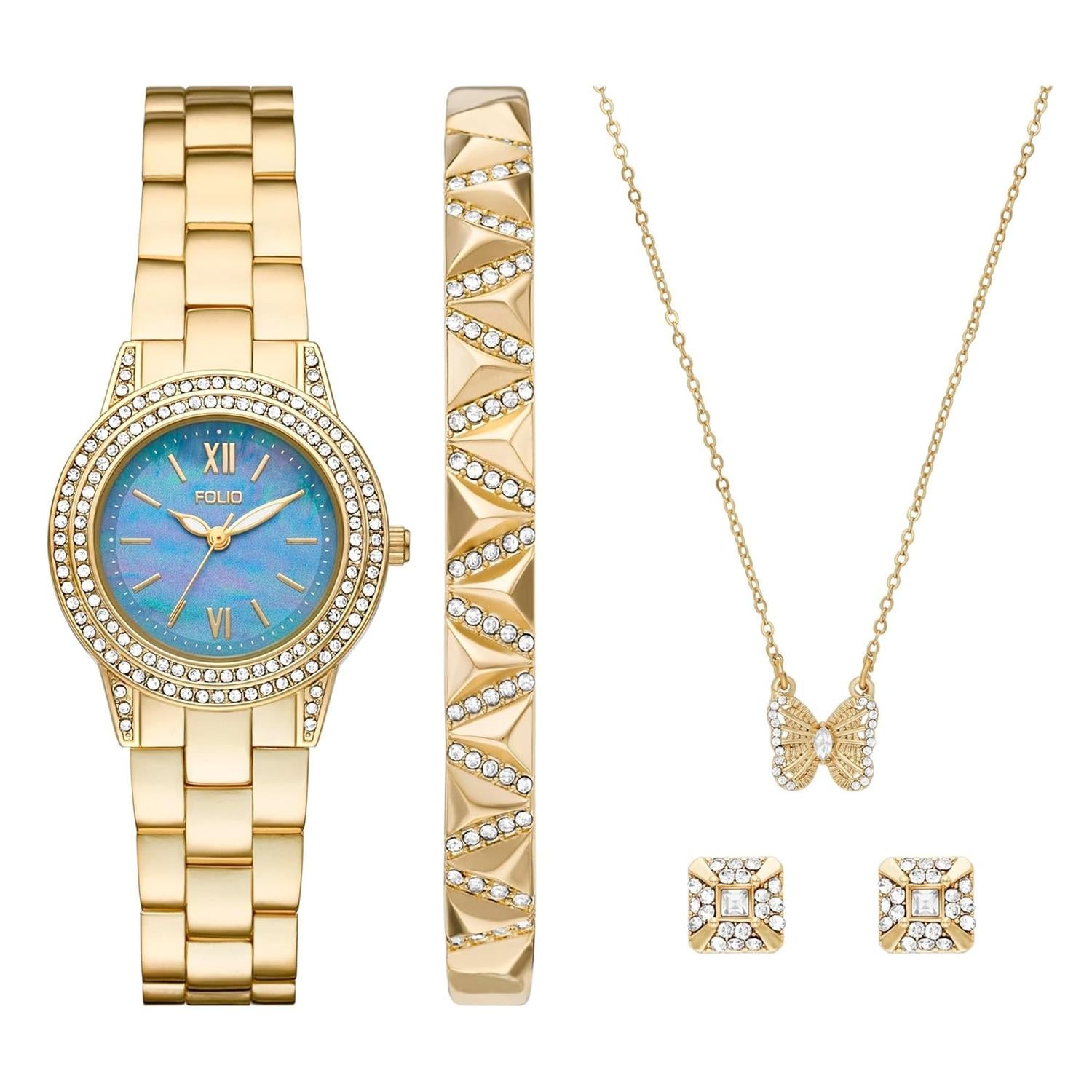 RELOJ ANALOGICO MUJER FMDFL2095 FOLIO + SET DE JOYERÍA DORADO 1033436 - 1