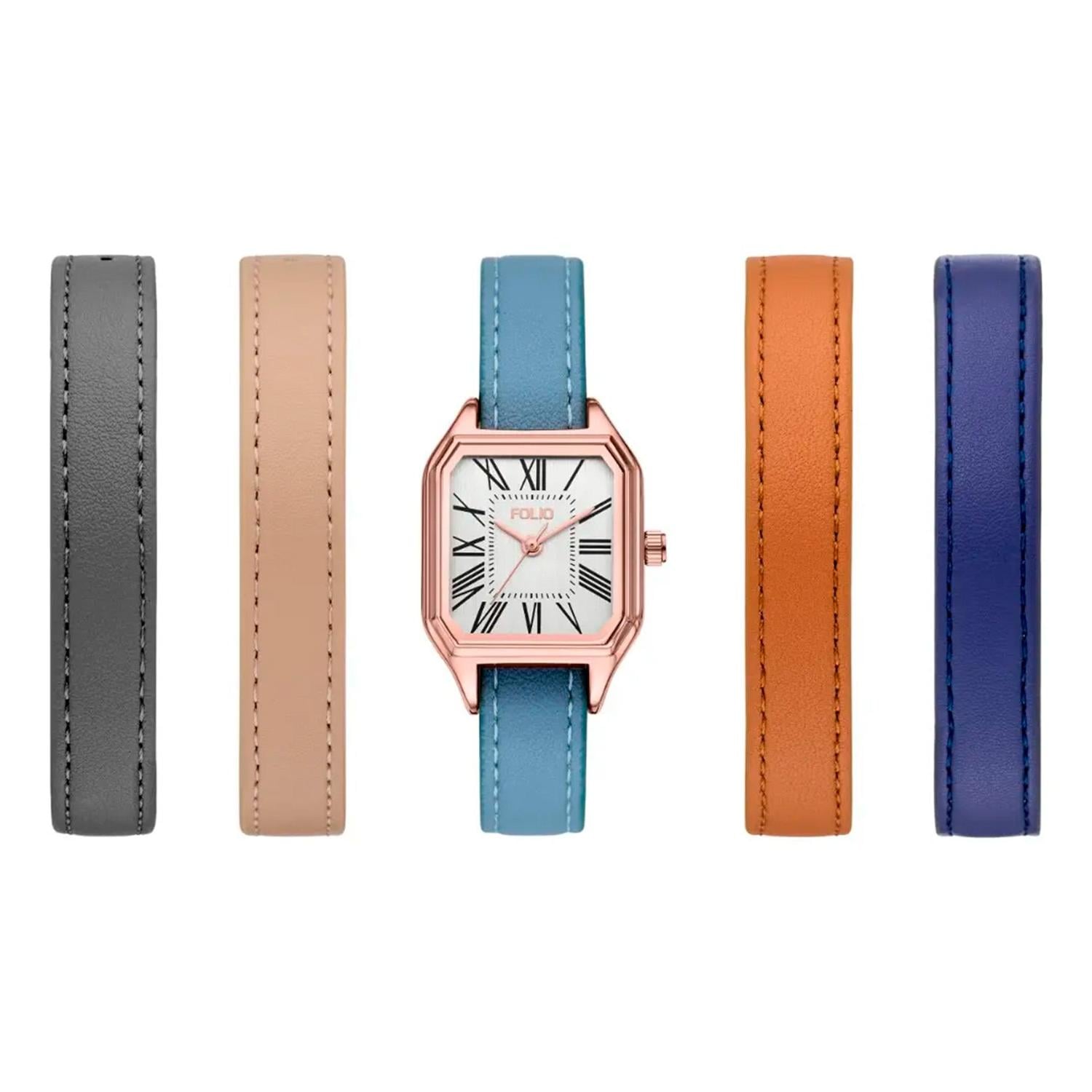 RELOJ ANALOGICO MUJER FMDFL2102 FOLIO + SET DE CORREAS ORO ROSA 1033740 - 1