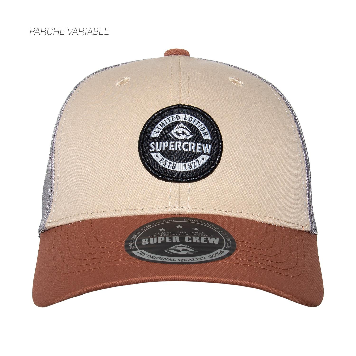 GORRA CON BROCHE UNISEX GSCM004 SUPERCREW MARRÓN 1033771 - 1