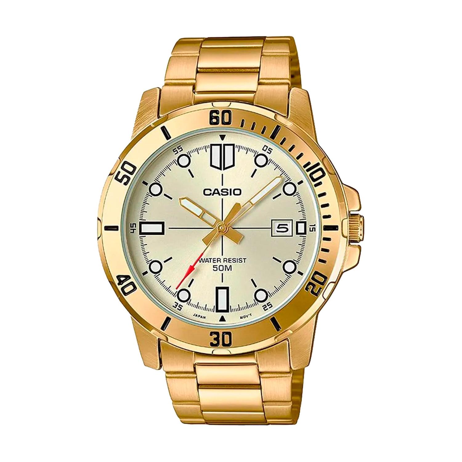 RELOJ ANALOGICO HOMBRE MTP-VD01G-9EVUDF CASIO DORADO 1034384 - 1