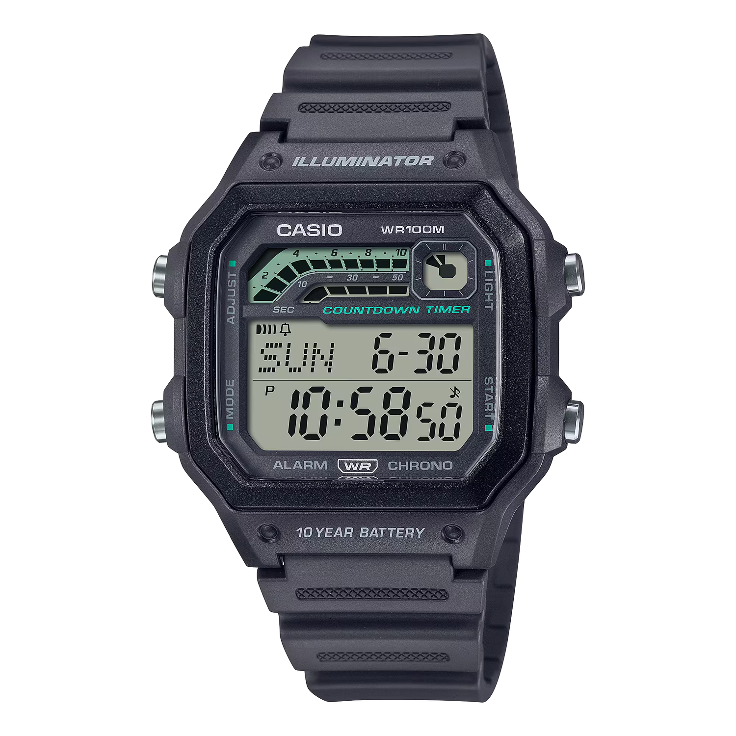 RELOJ DIGITAL HOMBRE WS-1600H-8AVDF CASIO NEGRO 1034756 - 1