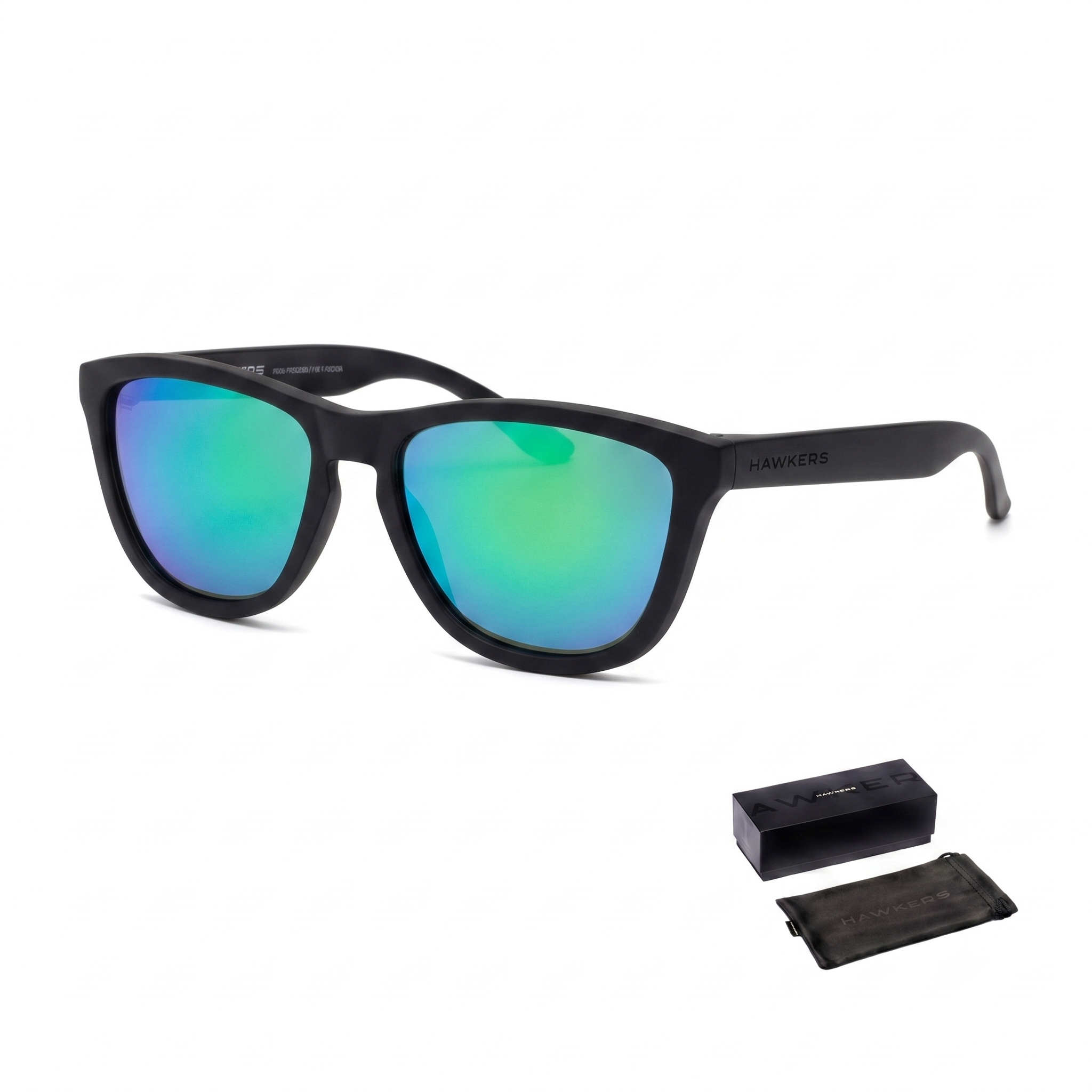 LENTES DE SOL HAWKERS ONE O18TR02 NEGRO MATE VERDE ESPEJADO TALLA 54MM - LOAIZAR.PE - 1
