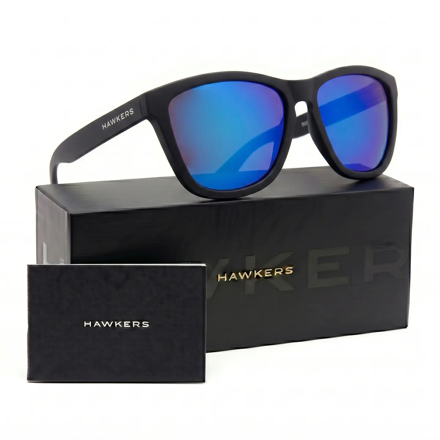LENTES DE SOL HAWKERS ONE RAW HONR21QLT0 NEGRO AZUL ESPEJADO TALLA 54MM - LOAIZAR.PE - 1