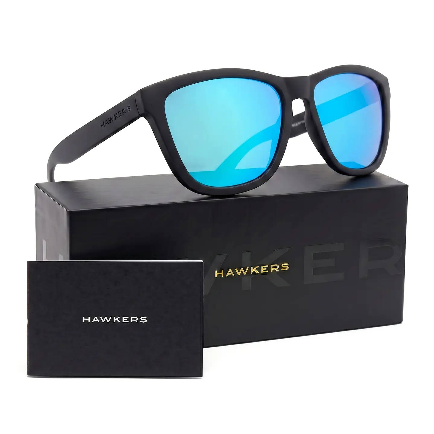 LENTES DE SOL HAWKERS ONE RAW HONR22BLT0 NEGRO CELESTE ESPEJADO TALLA 54MM - LOAIZAR.PE - 1