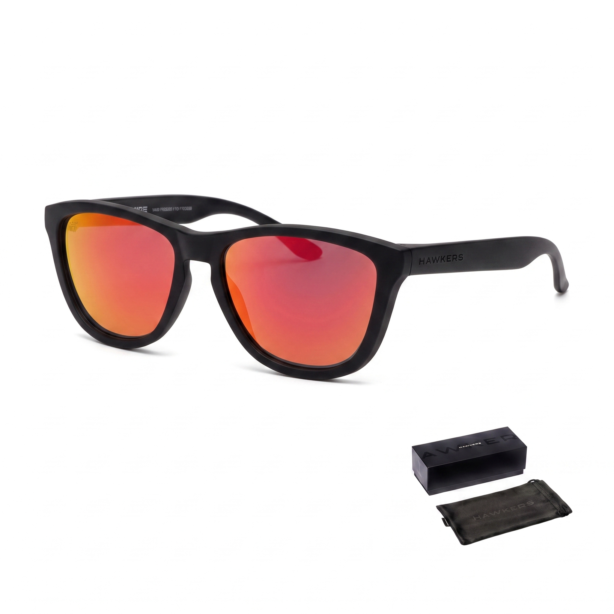 LENTES DE SOL HAWKERS ONE OTR48 NEGRO MATE ROJO ESPEJADO TALLA 54MM - LOAIZAR.PE - 1