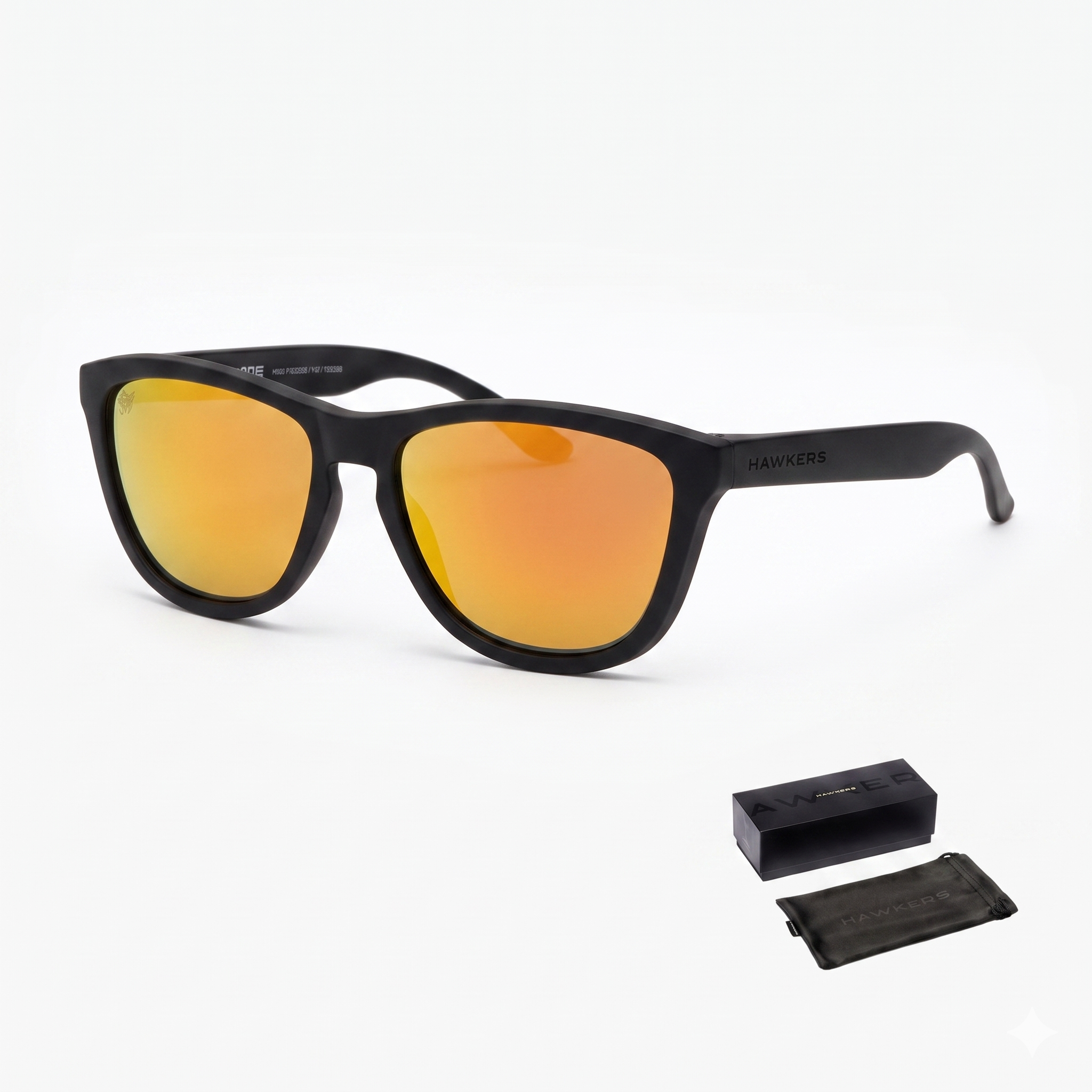 LENTES DE SOL HAWKERS ONE O18TR31 NEGRO MATE NARANJA ESPEJADO TALLA 54MM - LOAIZAR.PE - 1