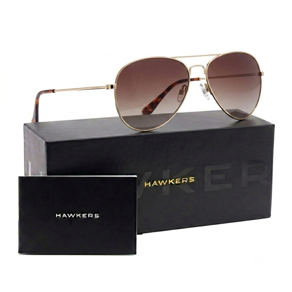 LENTES DE SOL POLARIZADO HAWKERS HAWK GOLD BROWN HHAW22DWMP - TALLA 61MM - LOAIZAR.PE - 1