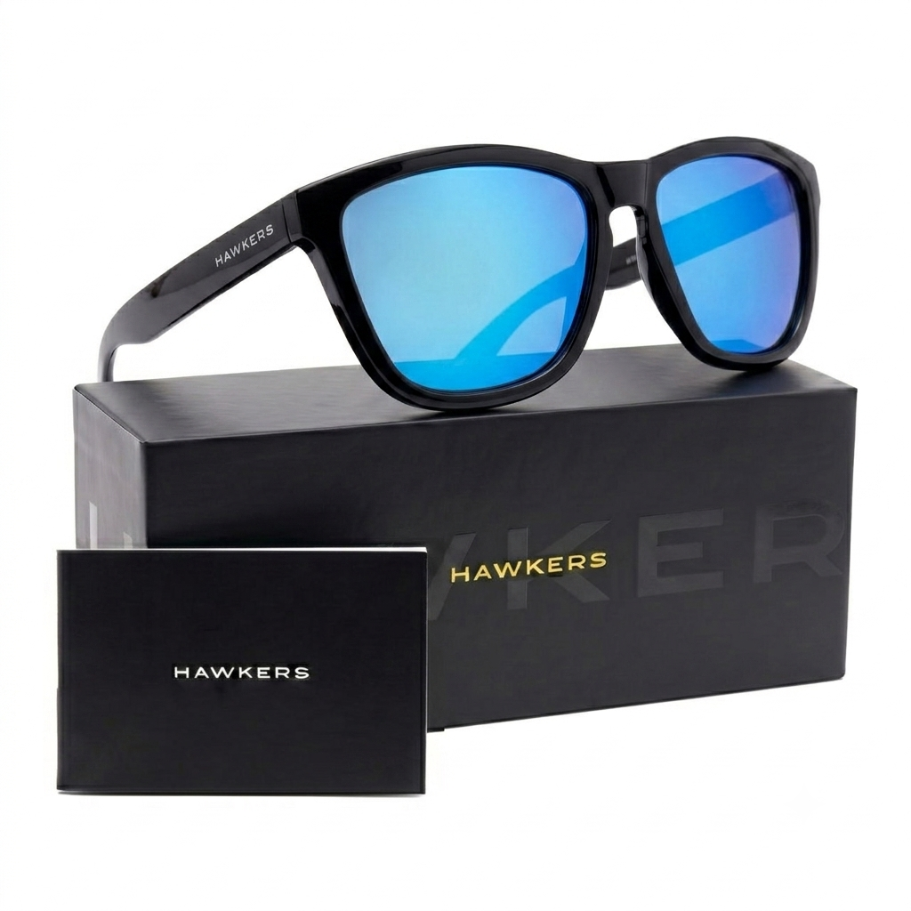 LENTES DE SOL POLARIZADO HAWKERS ONE COLT BLACK BLUE HOCL22BLTP - TALLA 53MM - LOAIZAR.PE - 1