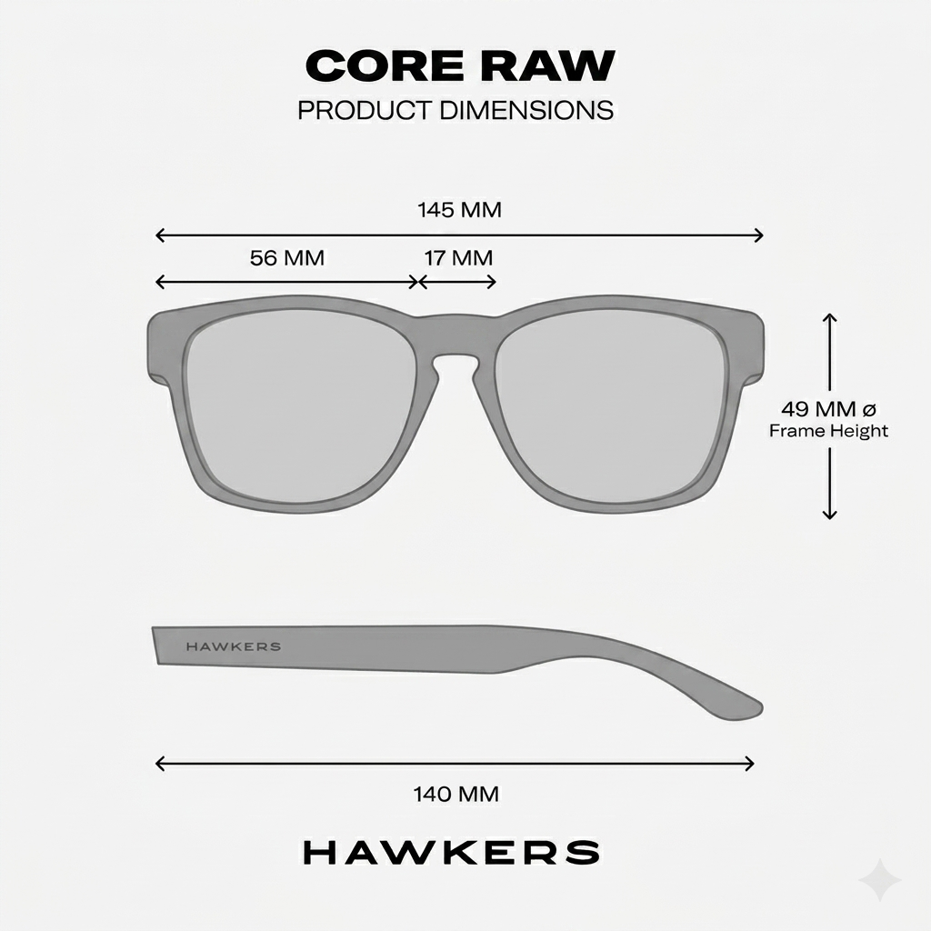 LENTES DE SOL POLARIZADO HAWKERS CORE RAW CARBON FIBER BLACK RUBY HCRA25NRTP -TALLA 56MM - LOAIZAR.PE - 7