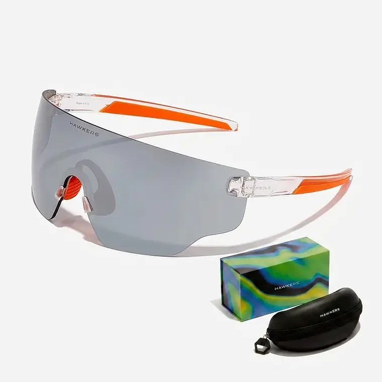 LENTES DE SOL DEPORTIVO HAWKERS SPEED TRANSPARENT CHROME HSPD24TST0 UNISEX - TALLA 45MM - LOAIZAR.PE - 1