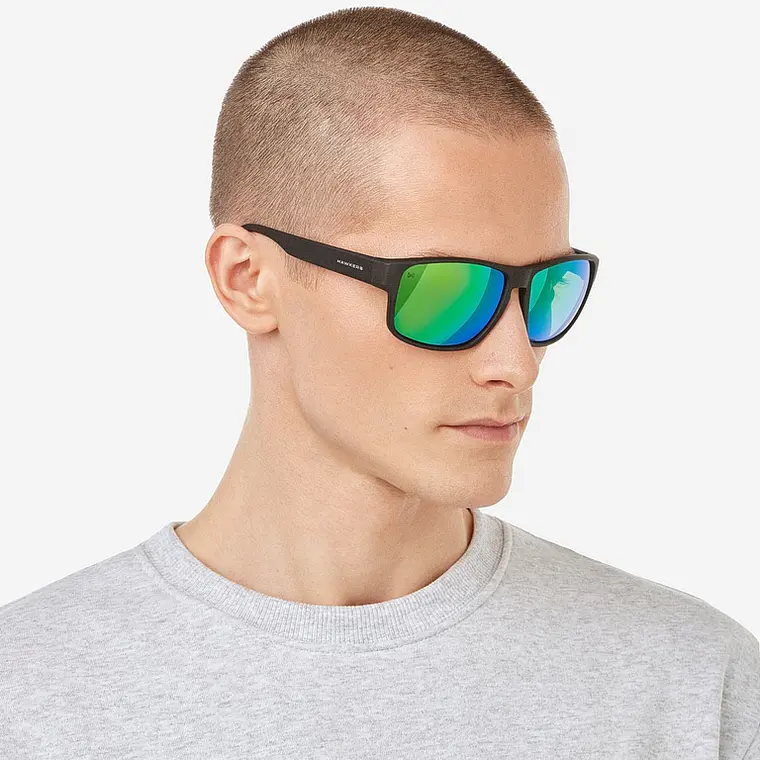 LENTES DE SOL POLARIZADO HAWKERS FASTER RAW BLACK EMERALD HFRA22BFTP - TALLA 58MM - LOAIZAR.PE - 3